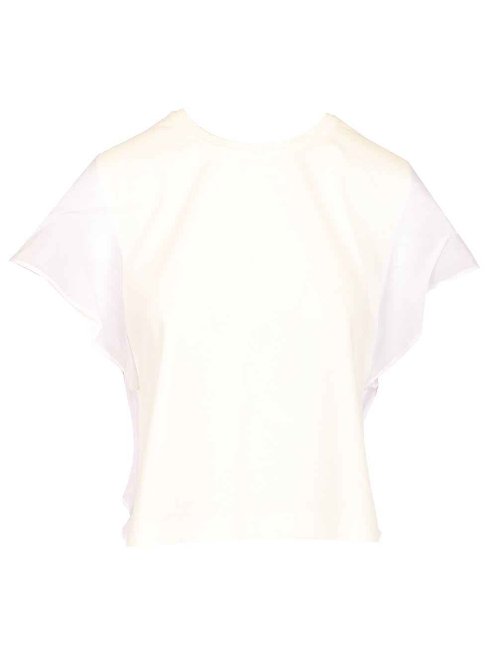 FORTE FORTE ORGANIC COTTON JERSEY T-SHIRT SATIN DETAILS