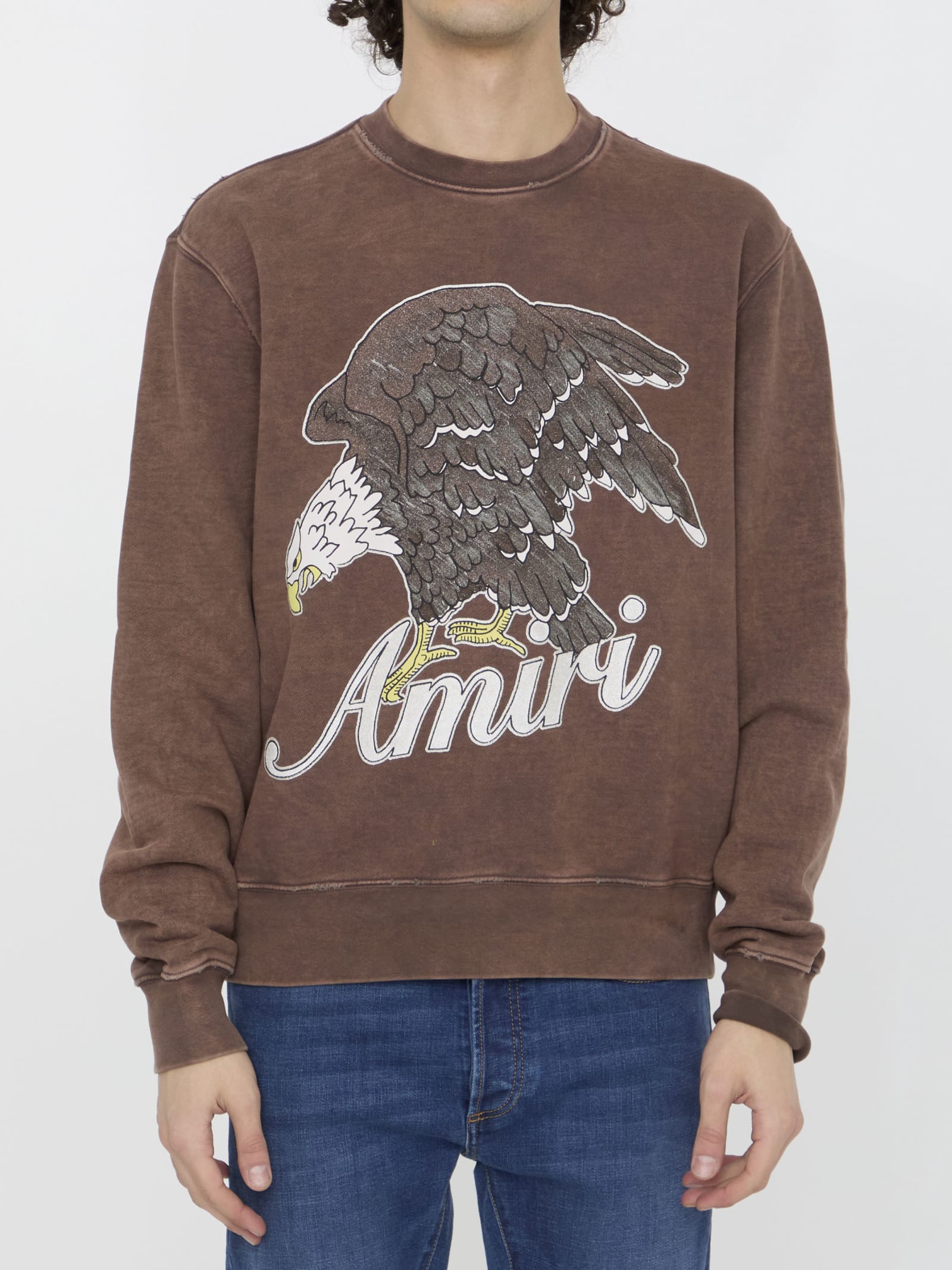 Shop Amiri Eagle Sweatshirt In Black