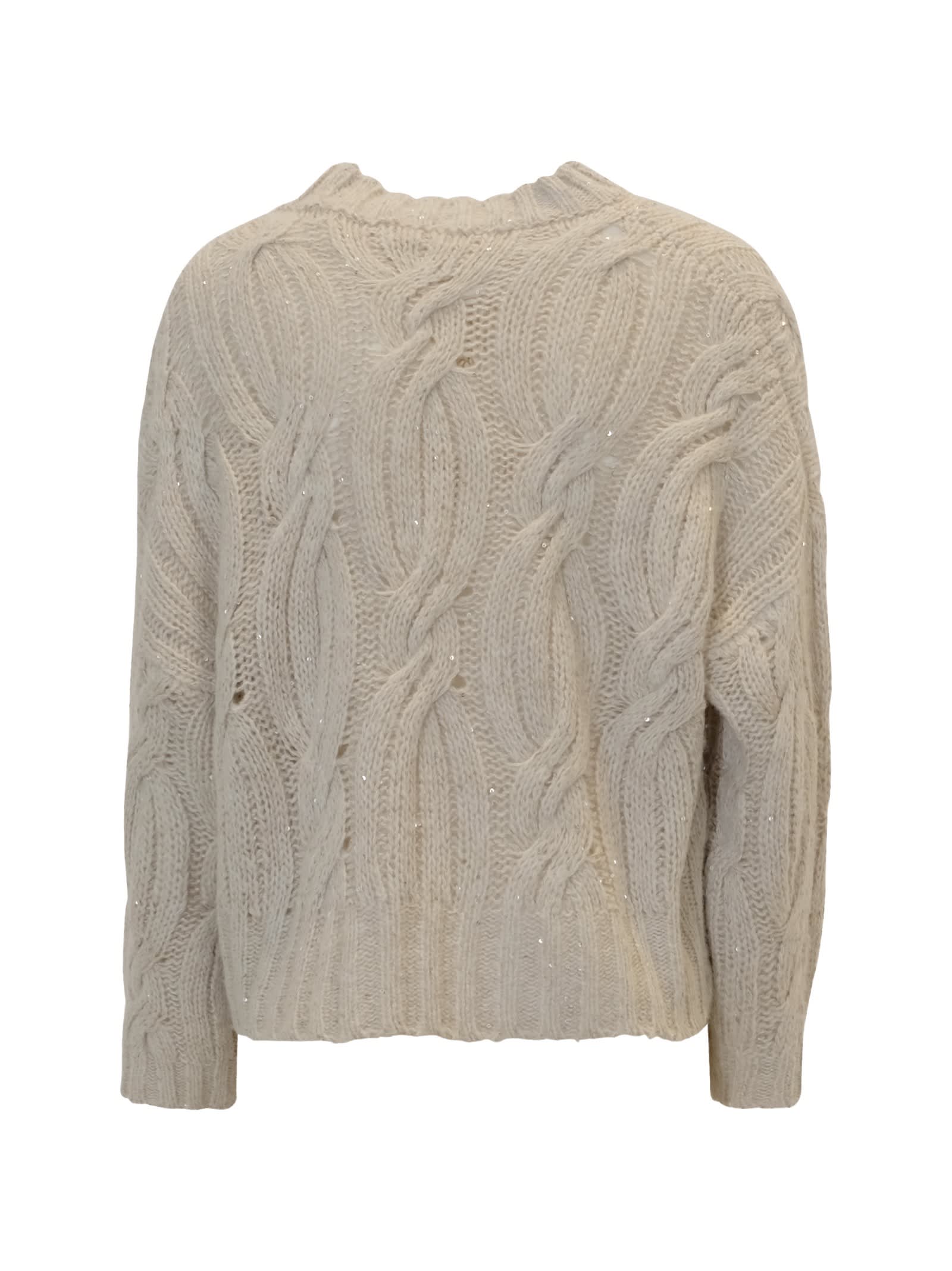 Shop Antonelli Golia Beige Wool Sweater