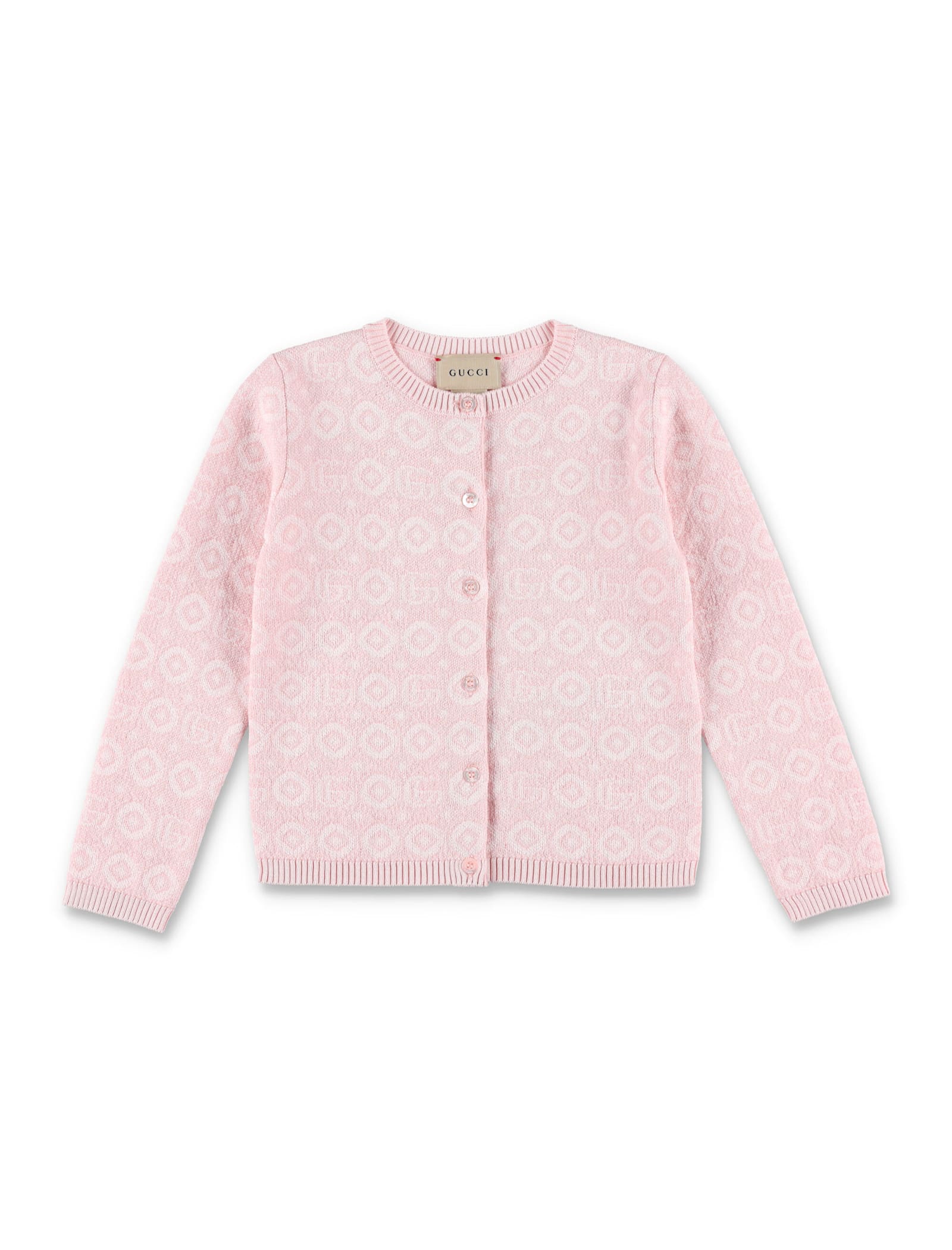 Gucci Double G Cardigan In Rosa