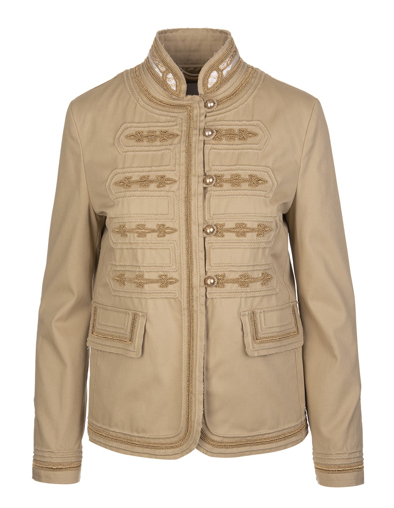 Ermanno Scervino Biscuit Jacket With Trimmings