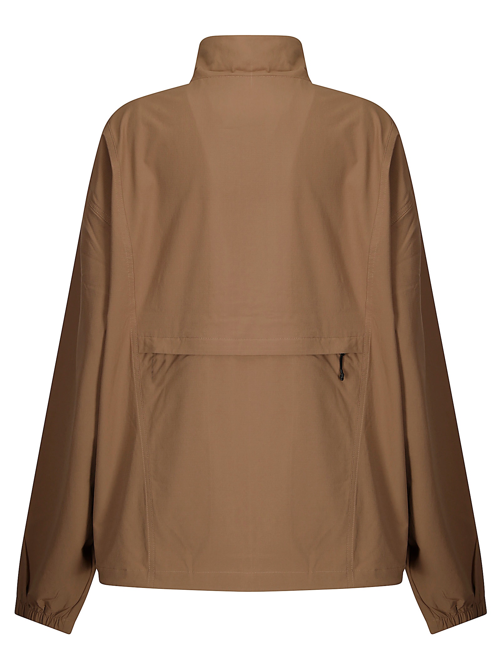 The North Face Black Stretch Nylon Windbreaker In Brown