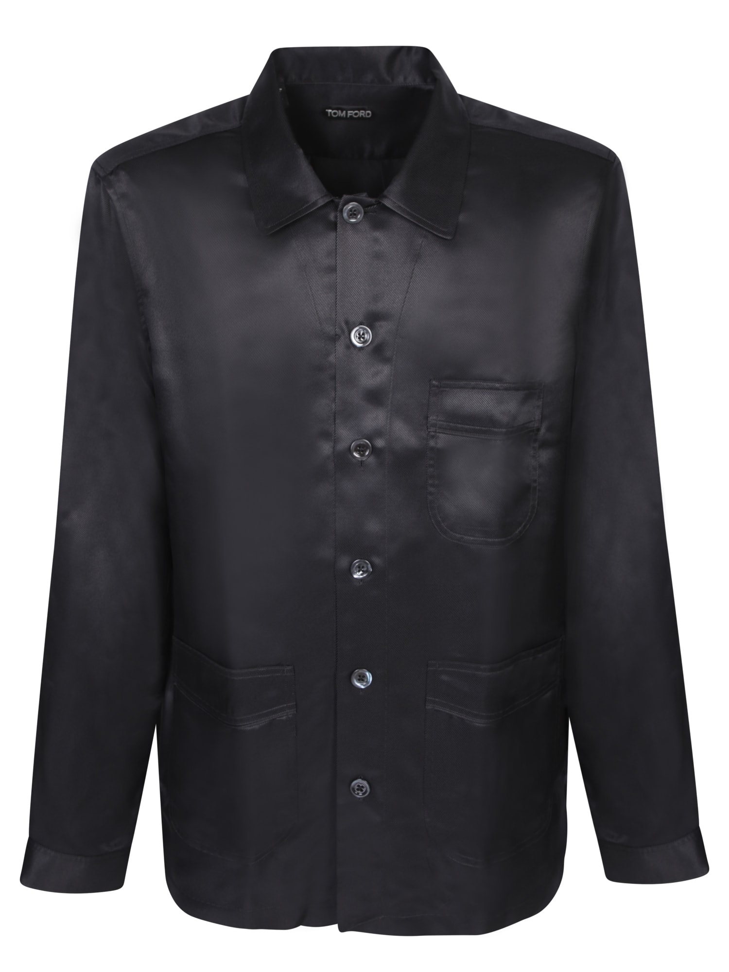 Shop Tom Ford Pockets Black Shirt