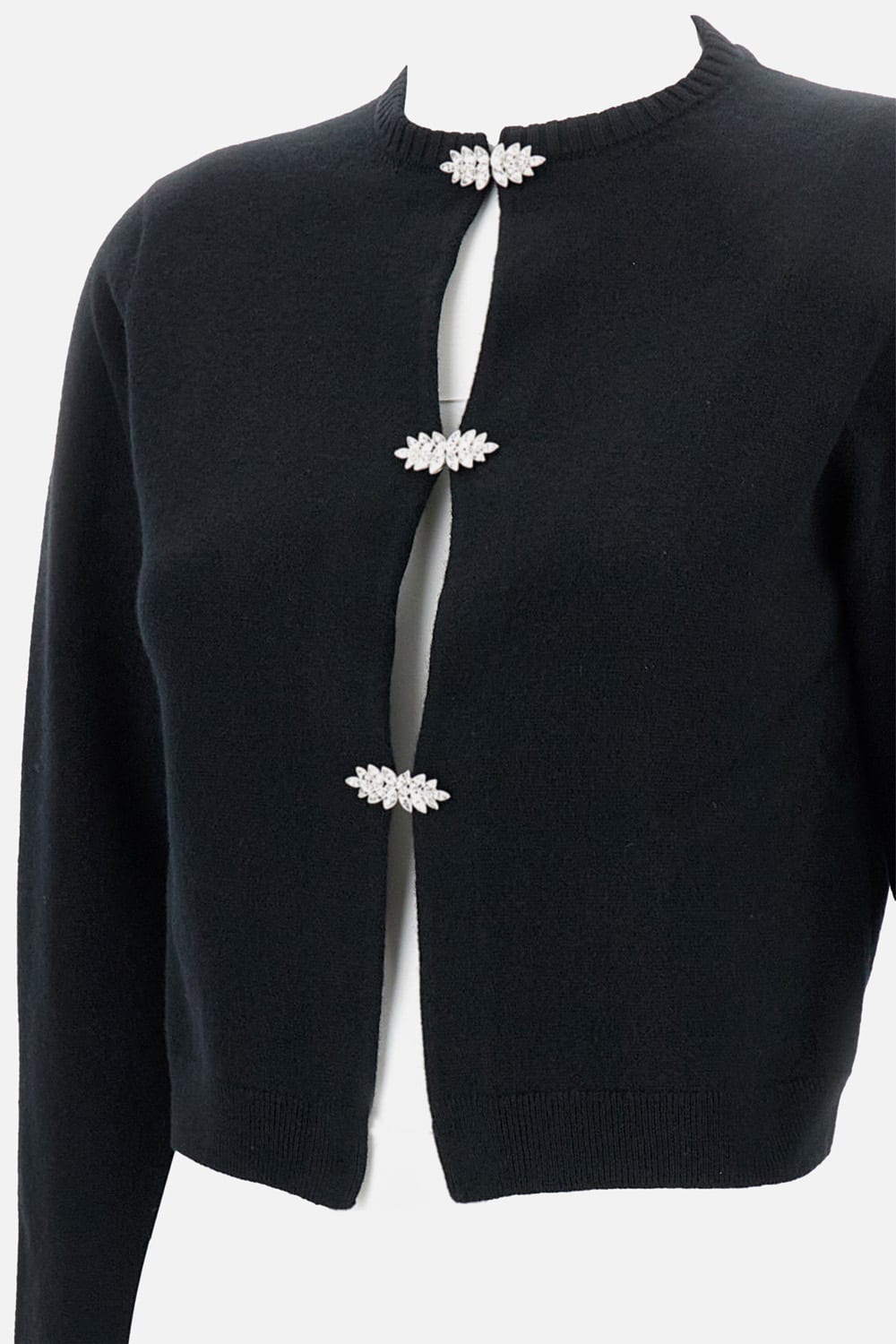 Barrie Rhinestone Cardigan In Black