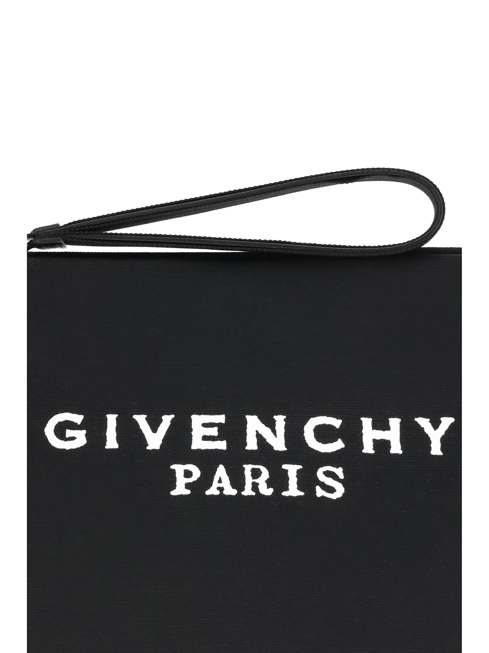 Givenchy Canvas Pouch Bag In Black