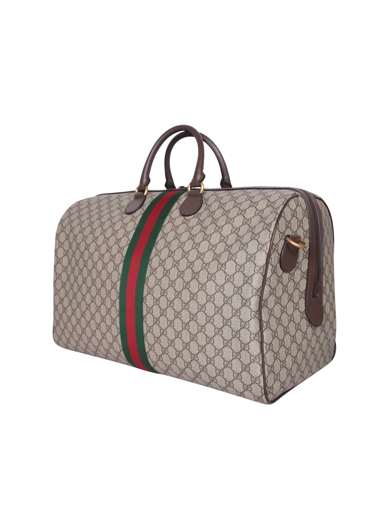 Shop Gucci Savoy Supreme Beige Bag