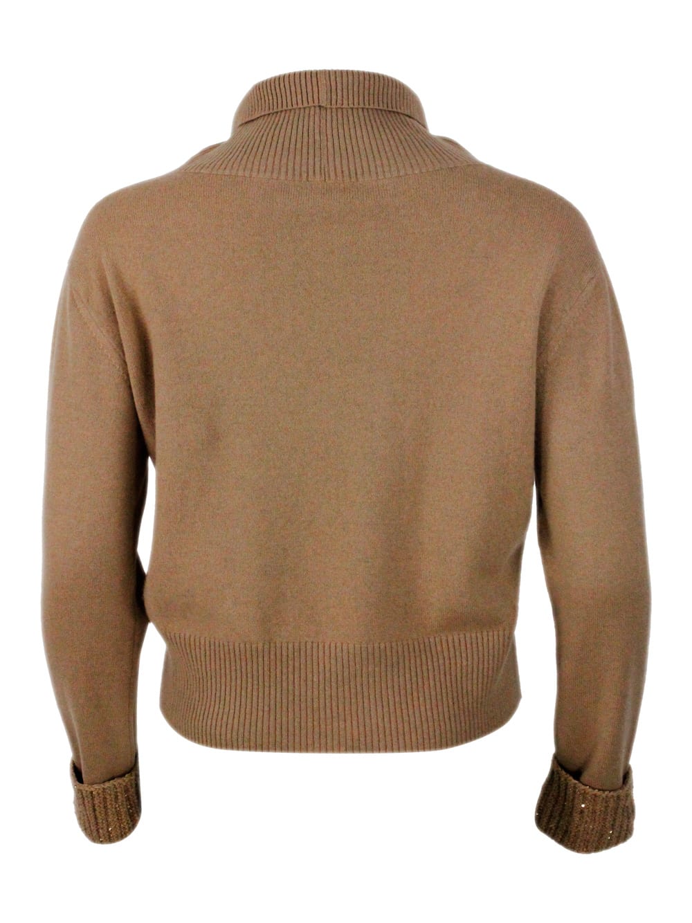 Shop Fabiana Filippi Sweater In Brown