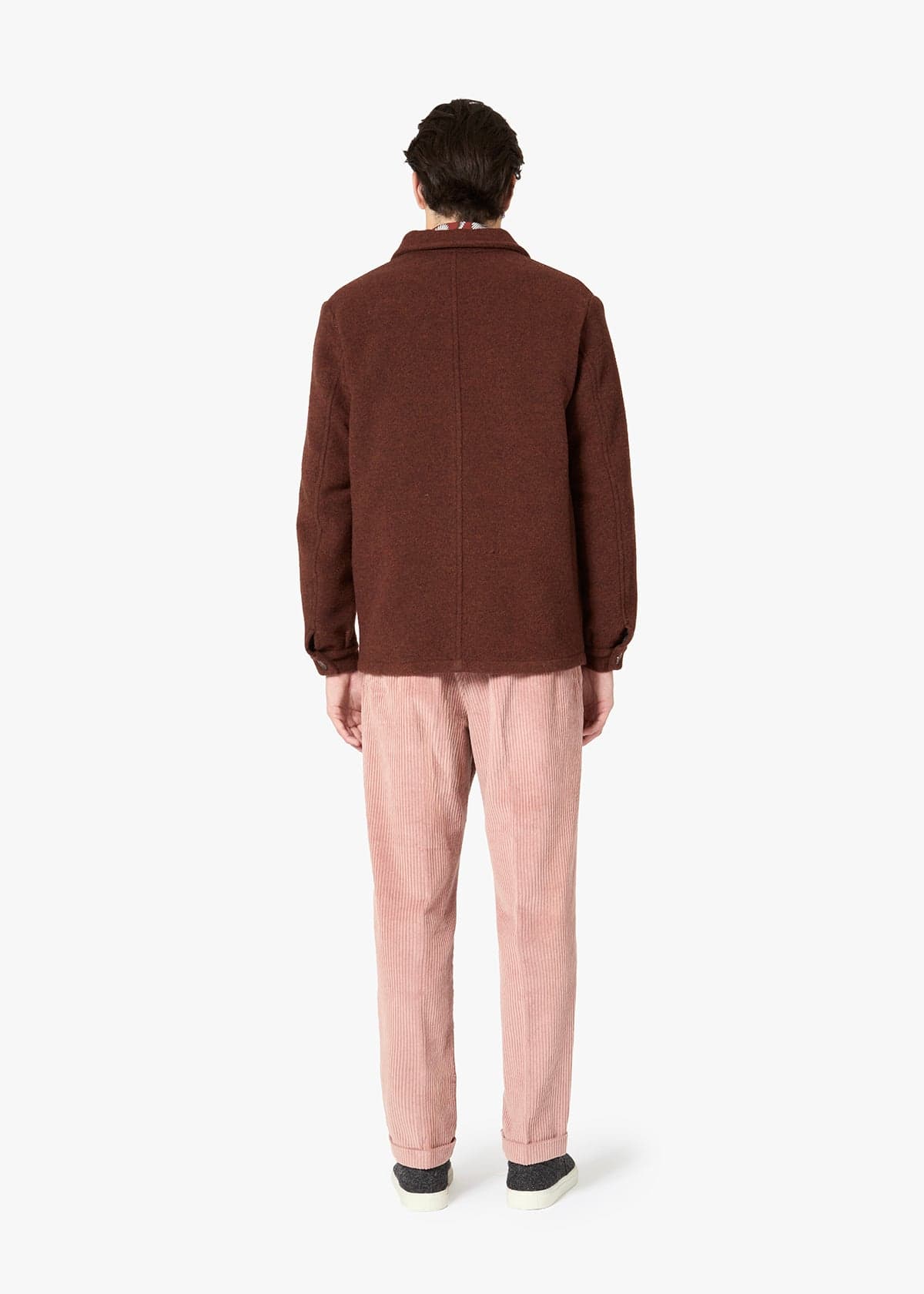 Doppiaa Aasti Wool Work Jacket In Brown