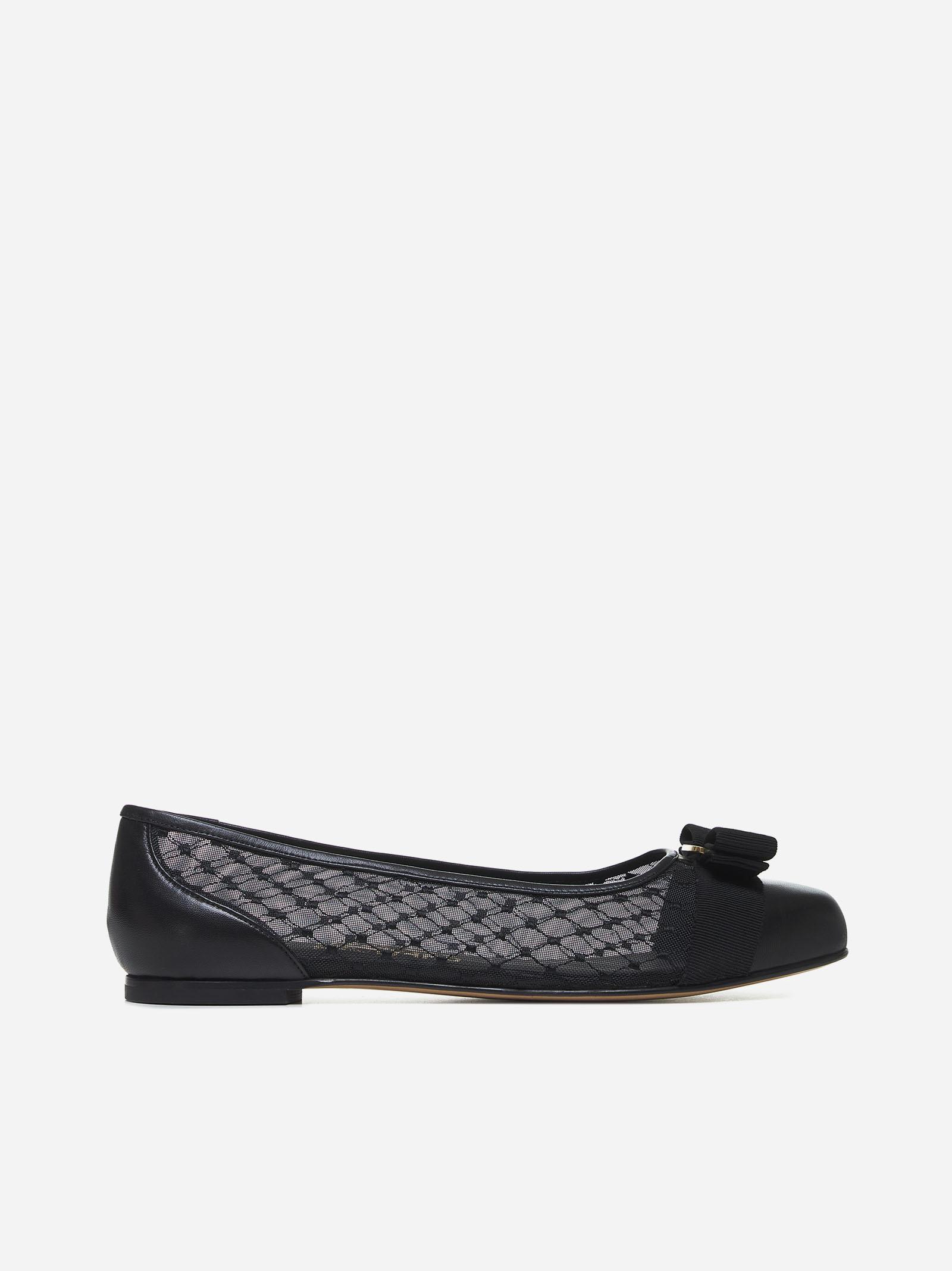 Black Mesh Varina Ballet Flats