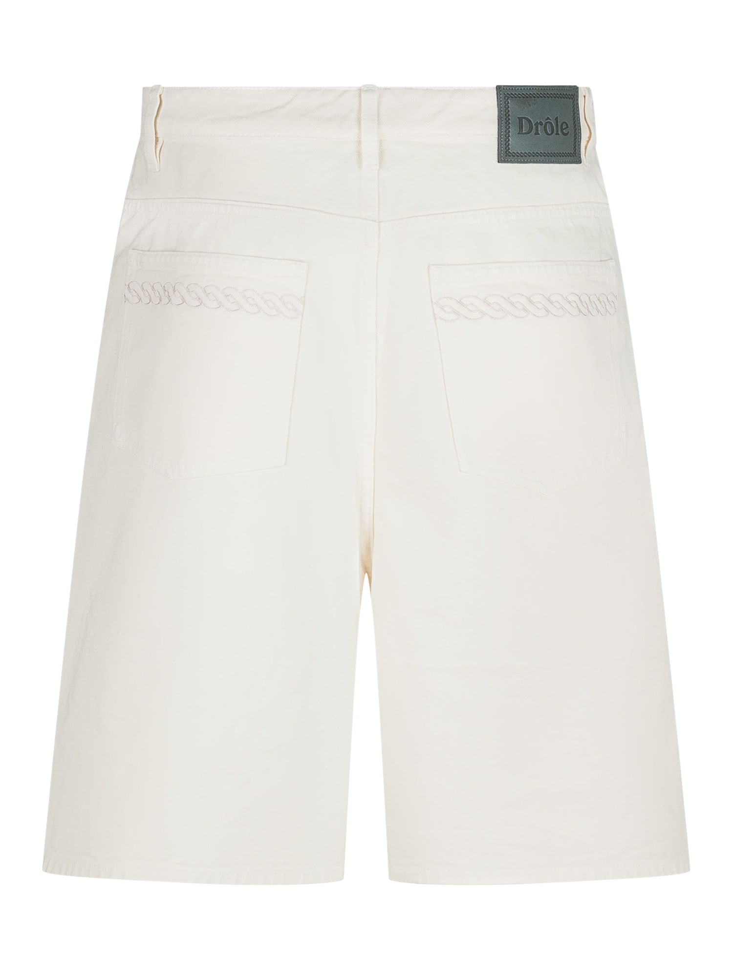 Drôle De Monsieur Cotton Bermudas In Off White