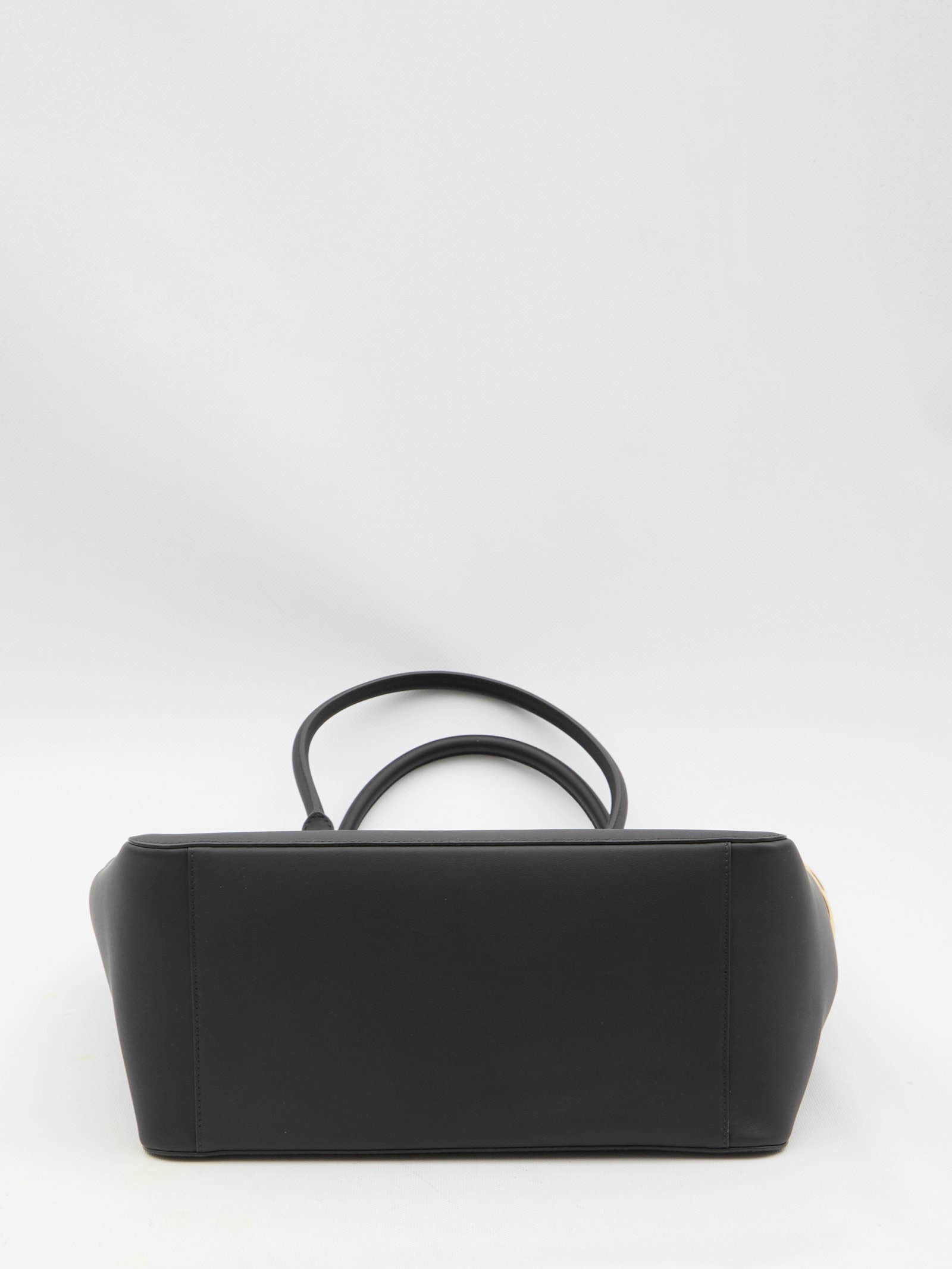 Shop Valentino Vlogo Side Shopping Bag In Black