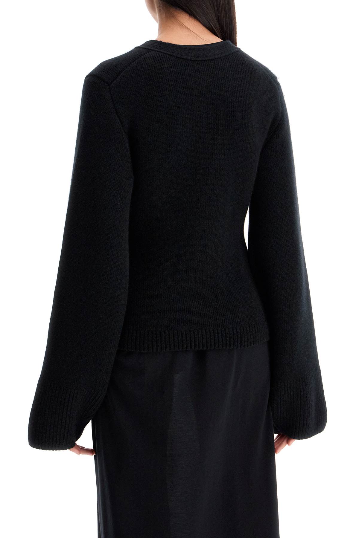 Khaite Scarlet Cashmere Cropped Cardigan In Black