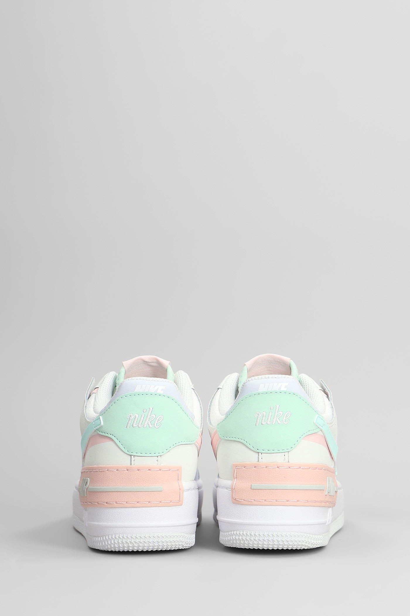 Nike Af1 Shadow Sneakers In White Leather In White