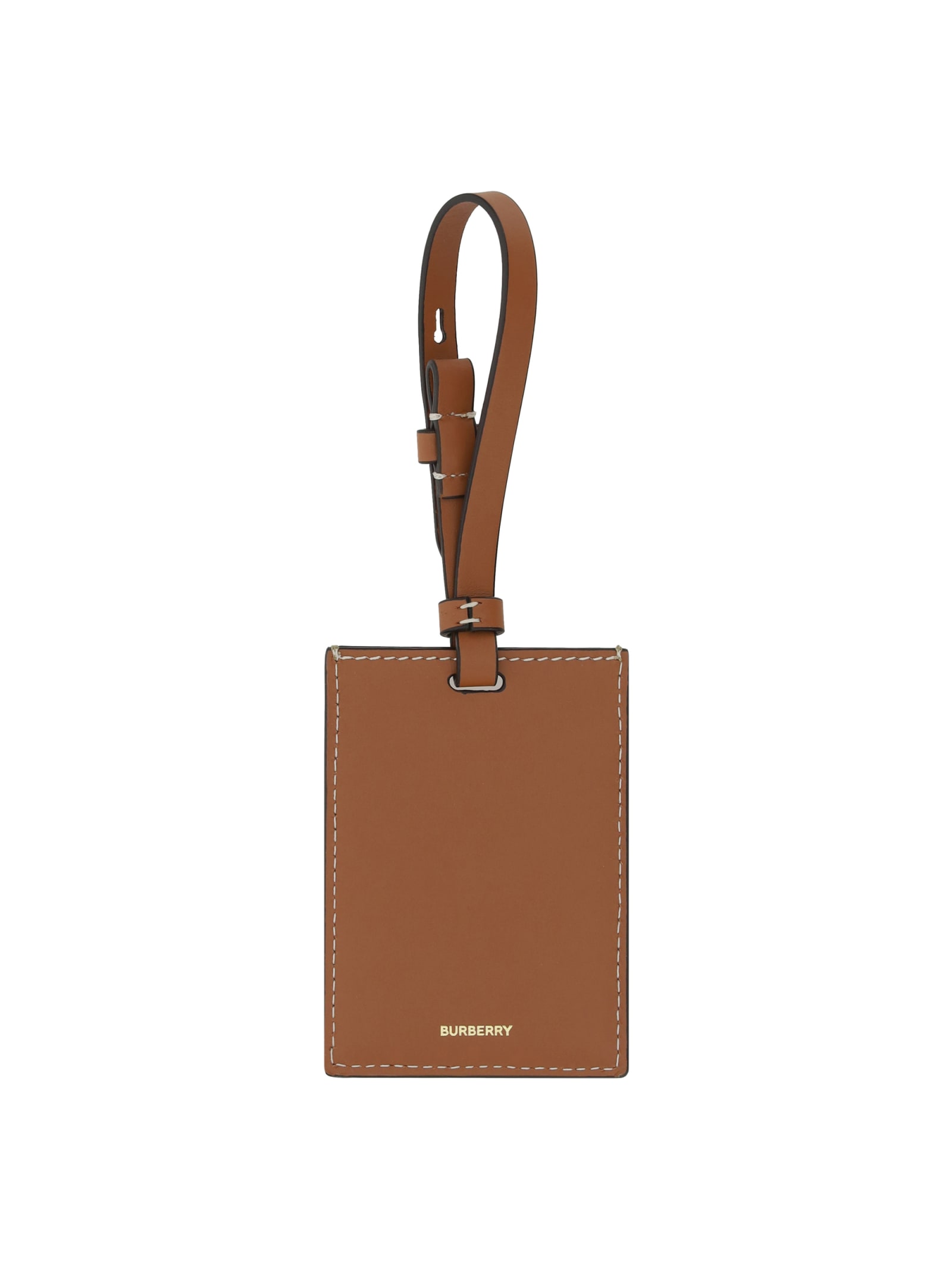 Shop Burberry Luggage Tag In Archivebeige