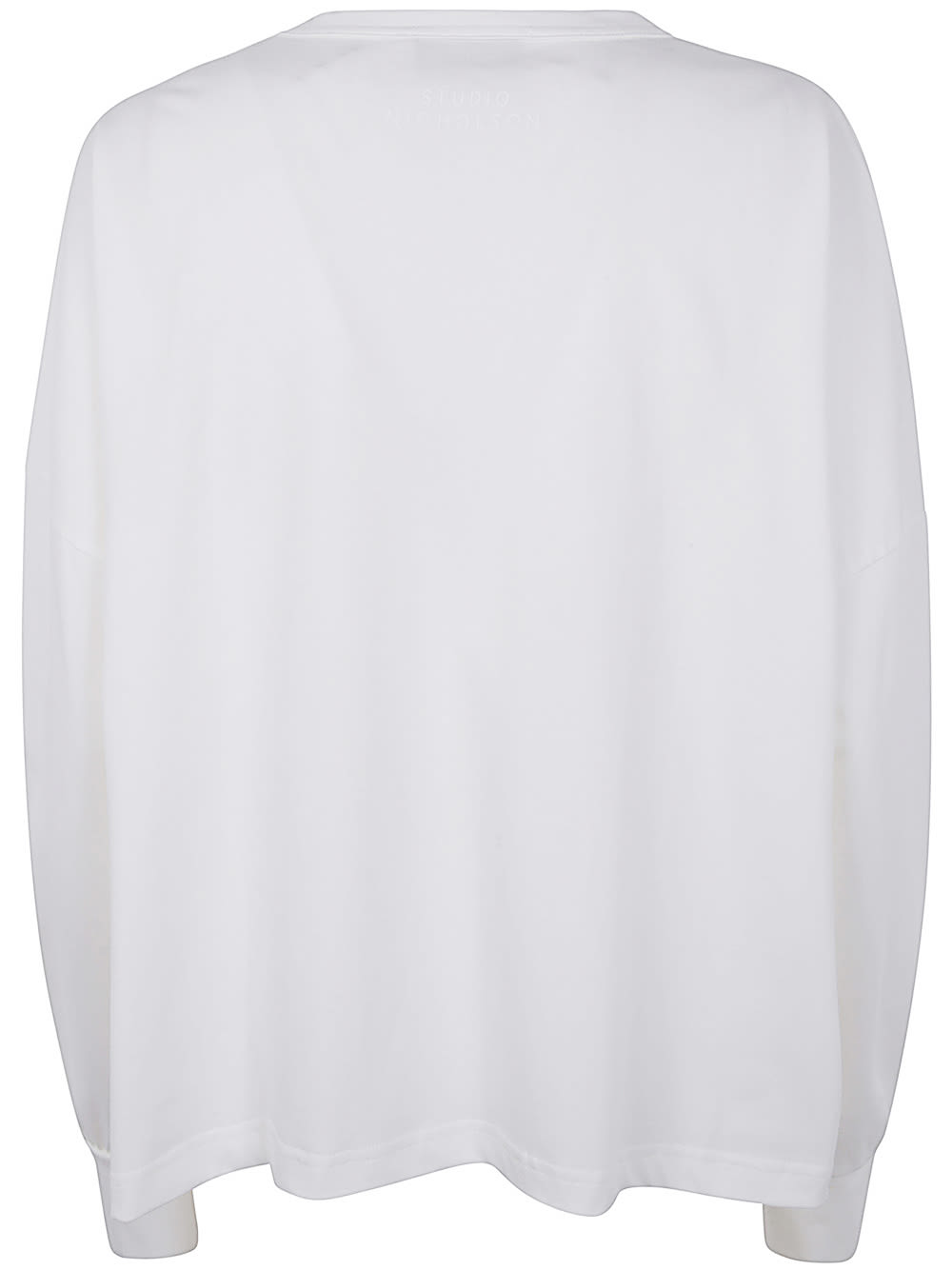 Shop Studio Nicholson Womens Long Sleeve T-shirt In Optic White