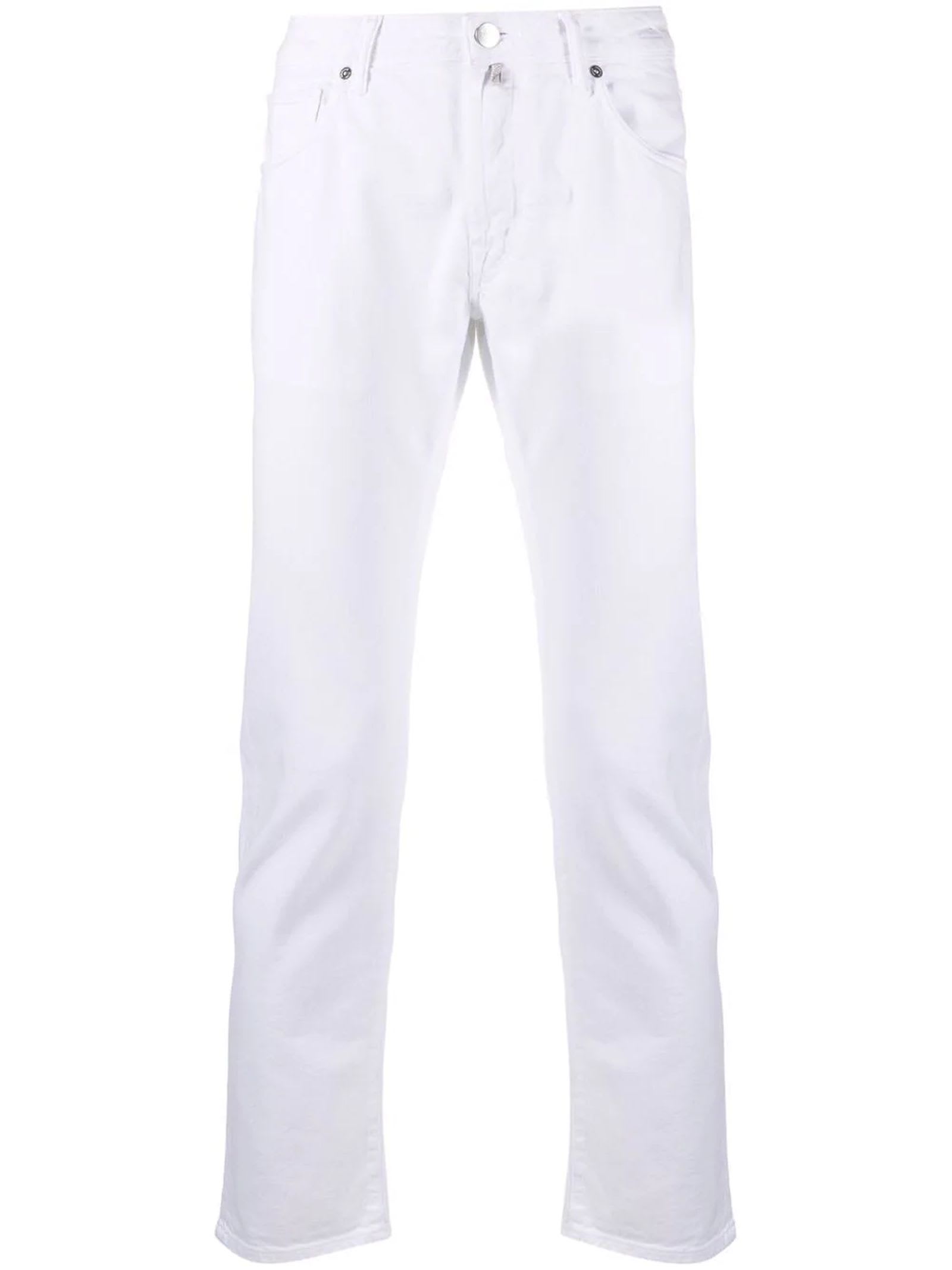 Incotex White Cotton-blend Jeans