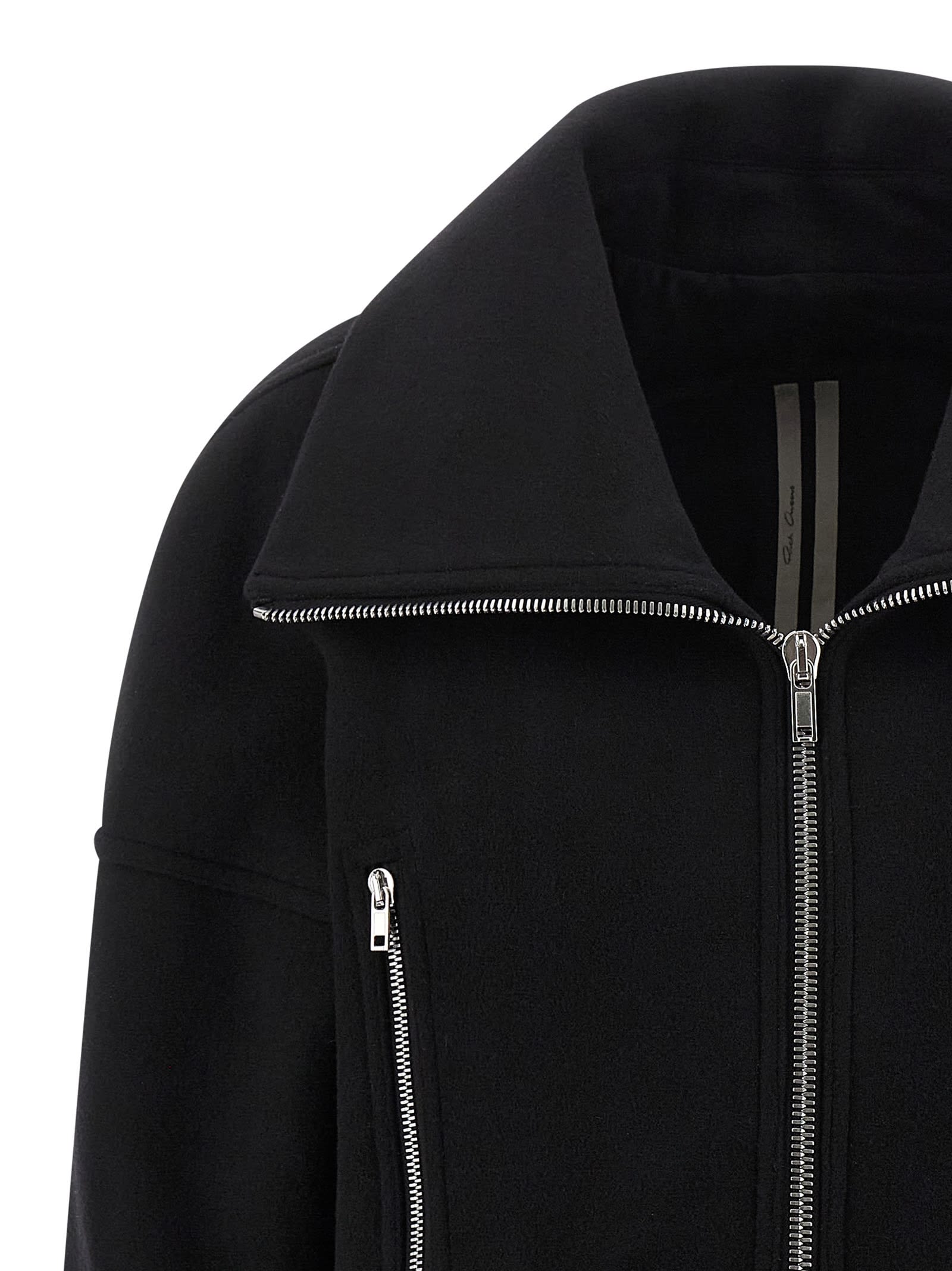 Rick Owens Long-sleeved Casual Jacket In Black