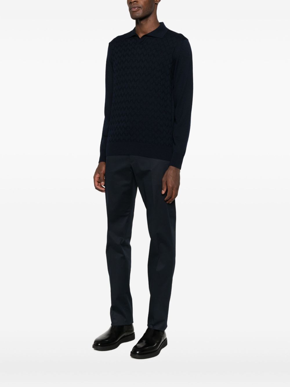 Corneliani Wool Sweater In Blue