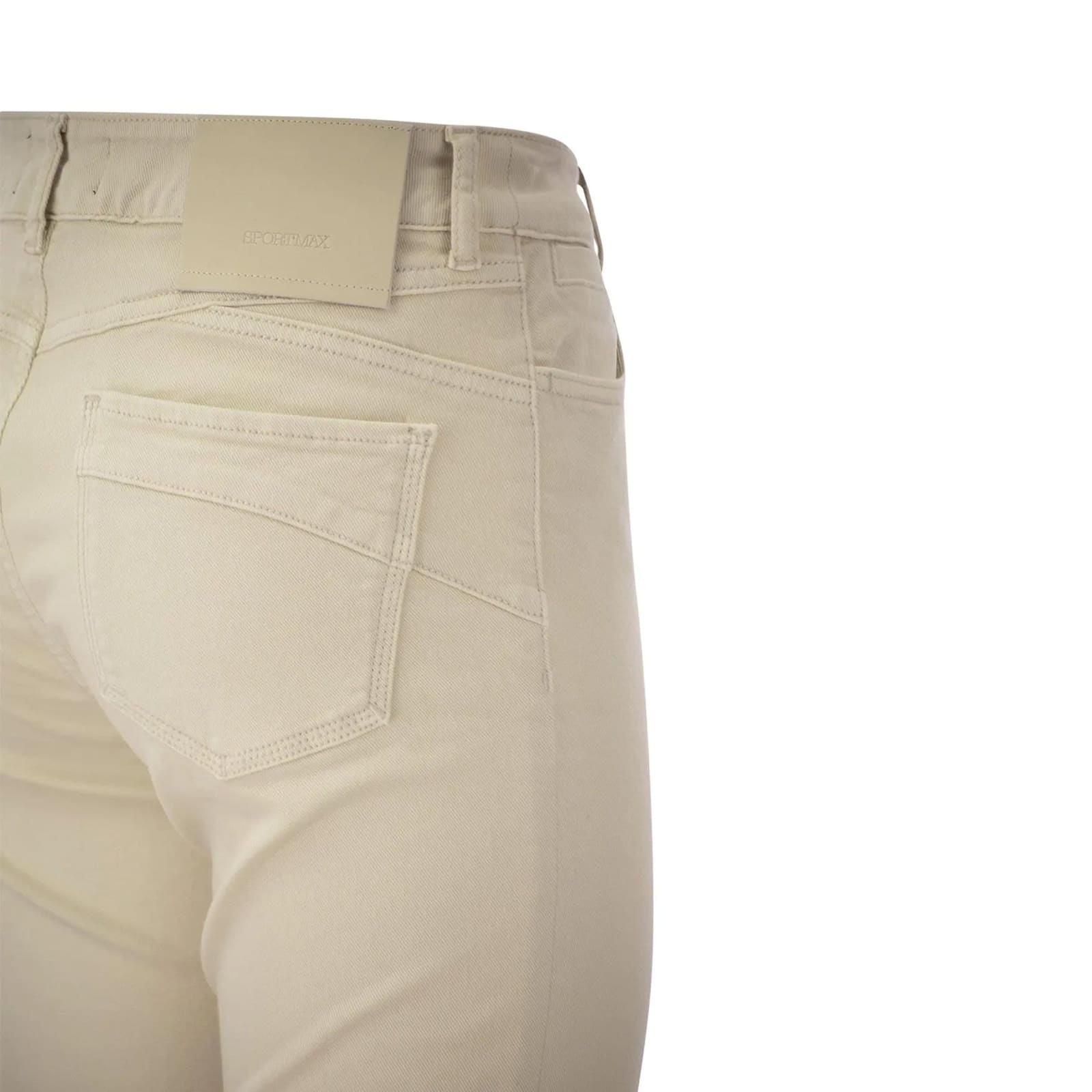 Sportmax Nilly Cotton Denim Jeans Women In Gold