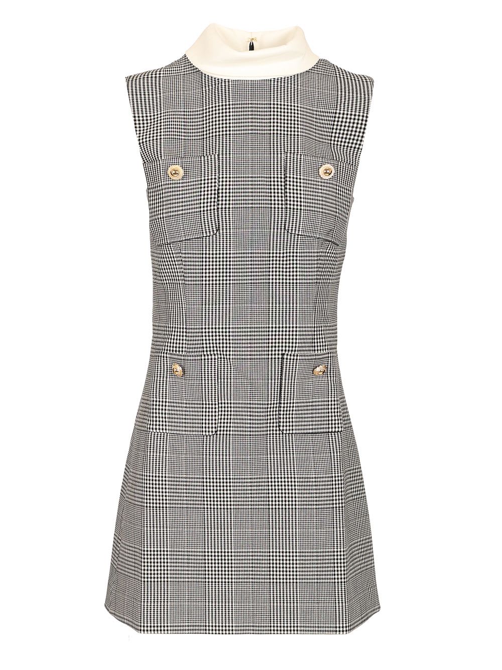 Self-portrait Sleeveless Prince Of Wales Check Mini Dress In Multi