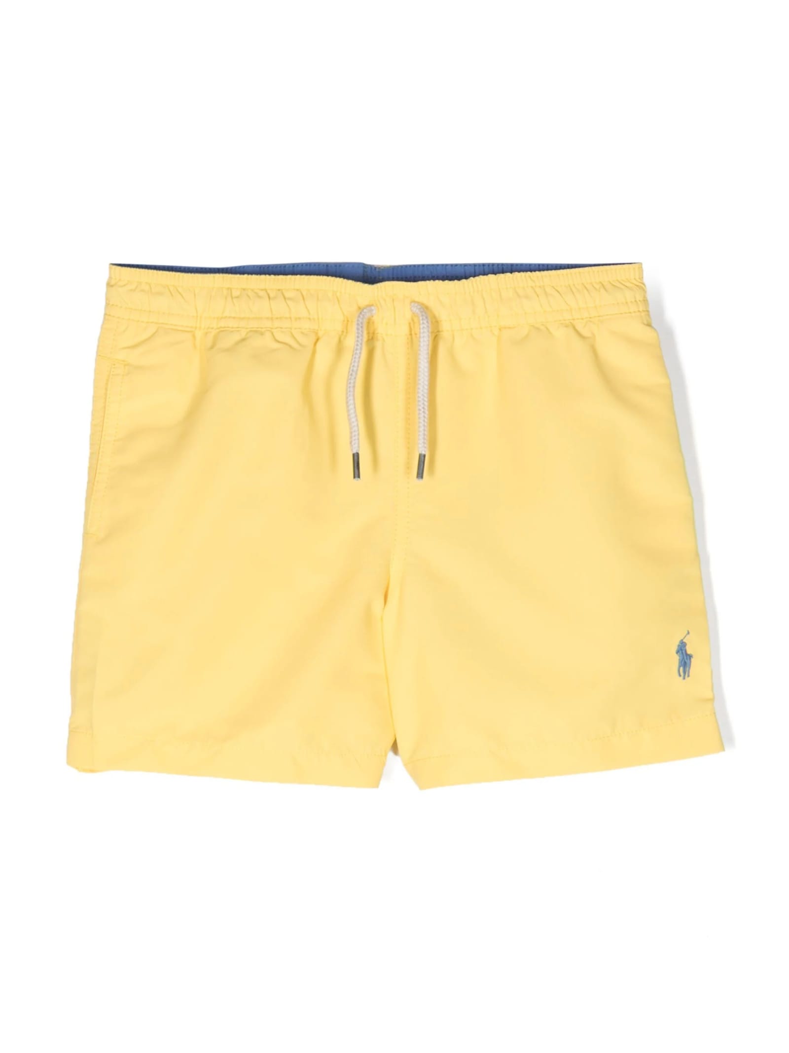 Shop Ralph Lauren Yellow Swimwear With Light Blue Pony