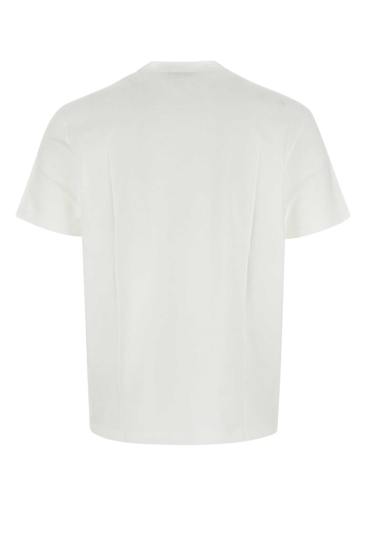 Versace White Cotton T-shirt In Biaott