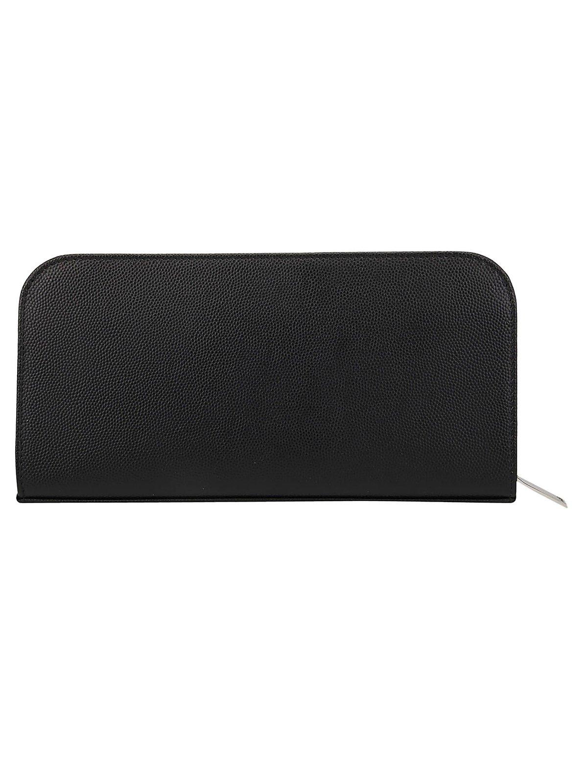 SAINT LAURENT BLACK LEATHER WALLET