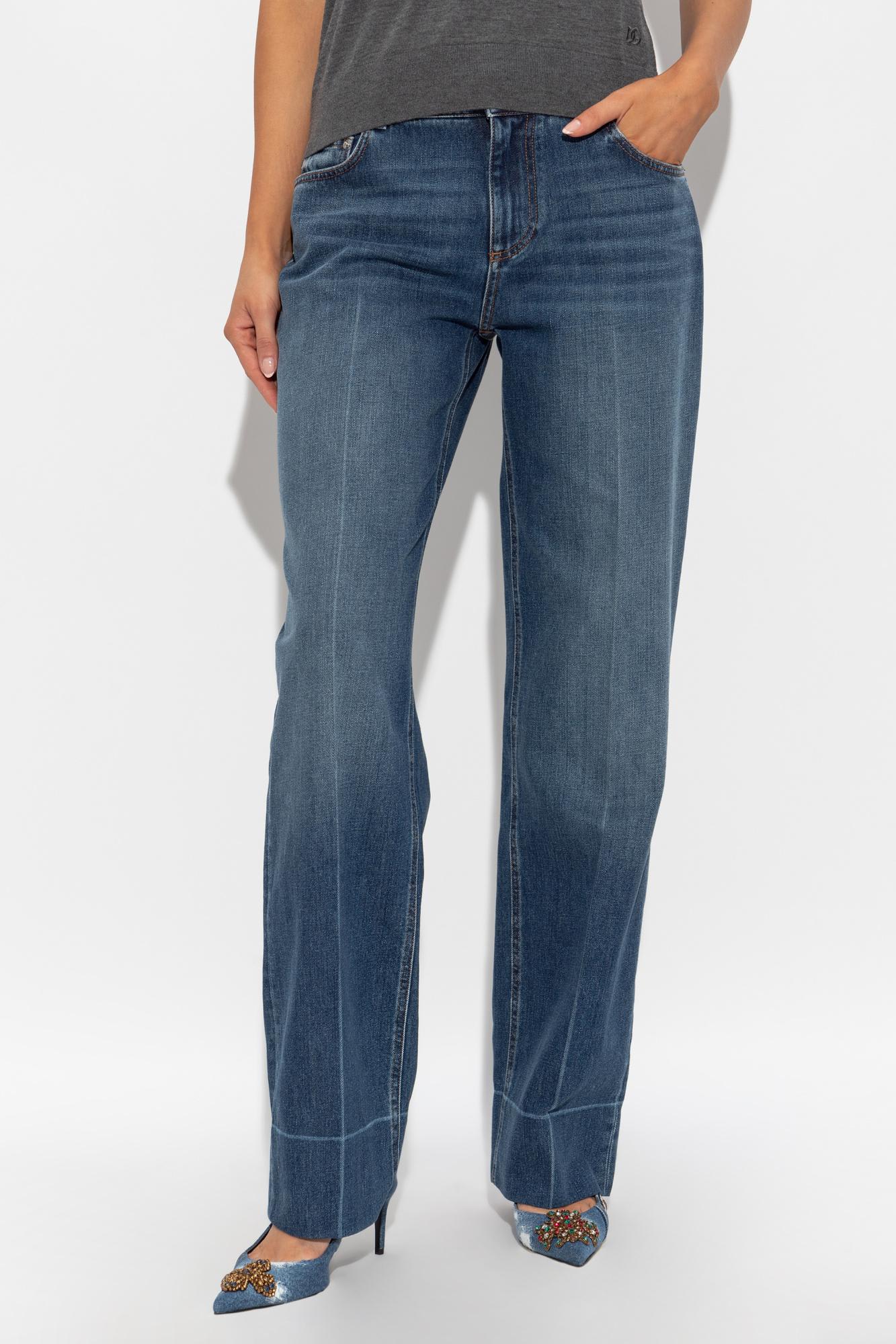 Dolce & Gabbana Straight-leg Jeans In Multi