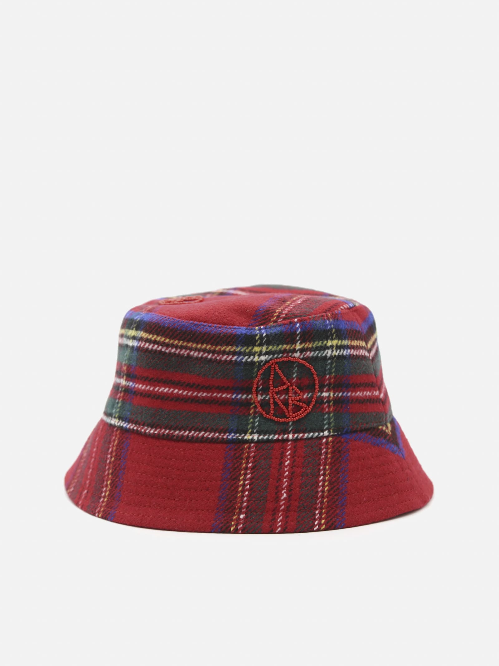 Ruslan Baginskiy Bucket Hat In Wool Blend With All-over Check Pattern