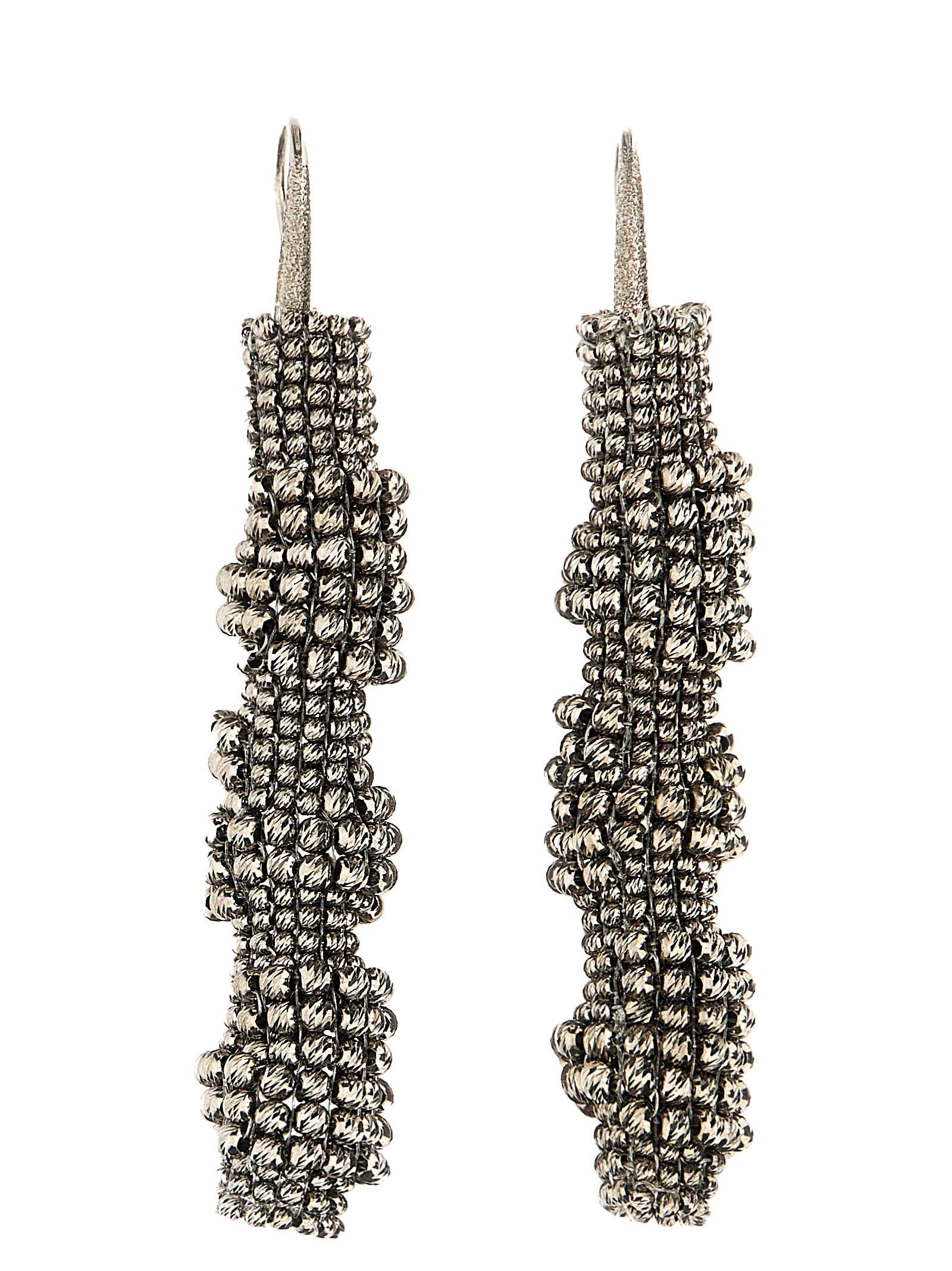 Brunello Cucinelli Silver Earrings In Metallic