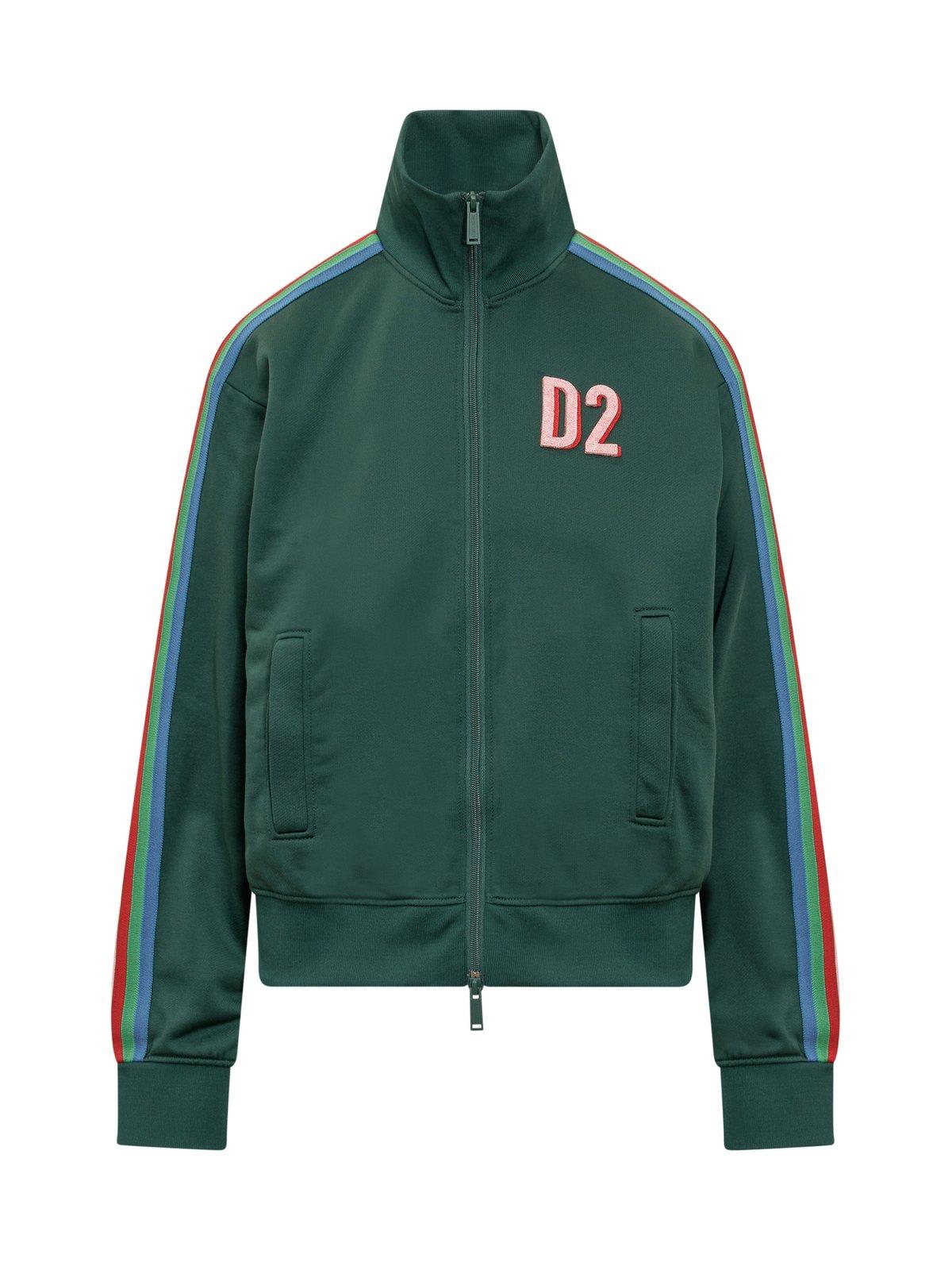 Dsquared2 Striped Zipped Jacket