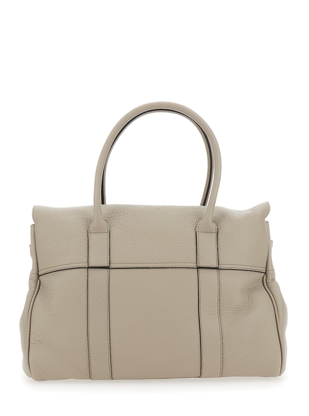 Mulberry Heavy Grain Leather Bayswater Bag In Neutral