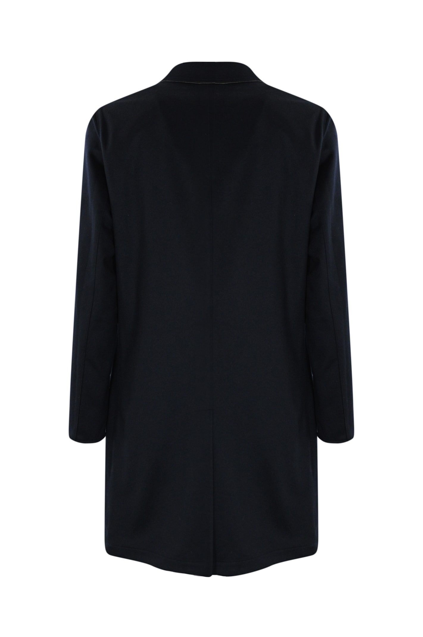 Shop Kired Reversible Peak  Coat In Blu Navy