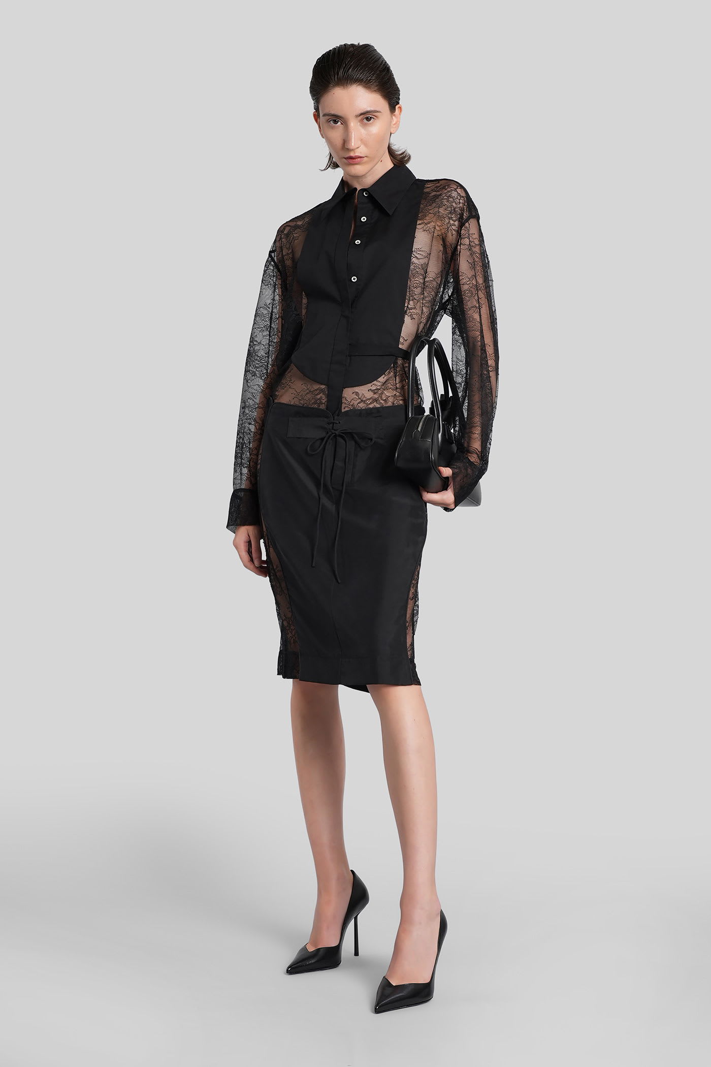 Christopher Esber Skirt In Black Silk In Black