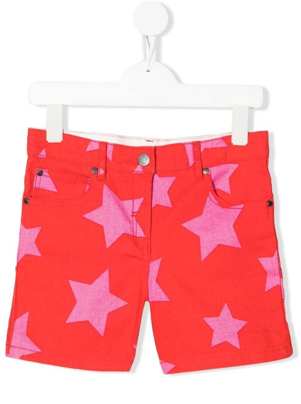 Stella Mccartney Kids Girls Denim Shorts With Allover Stars Print