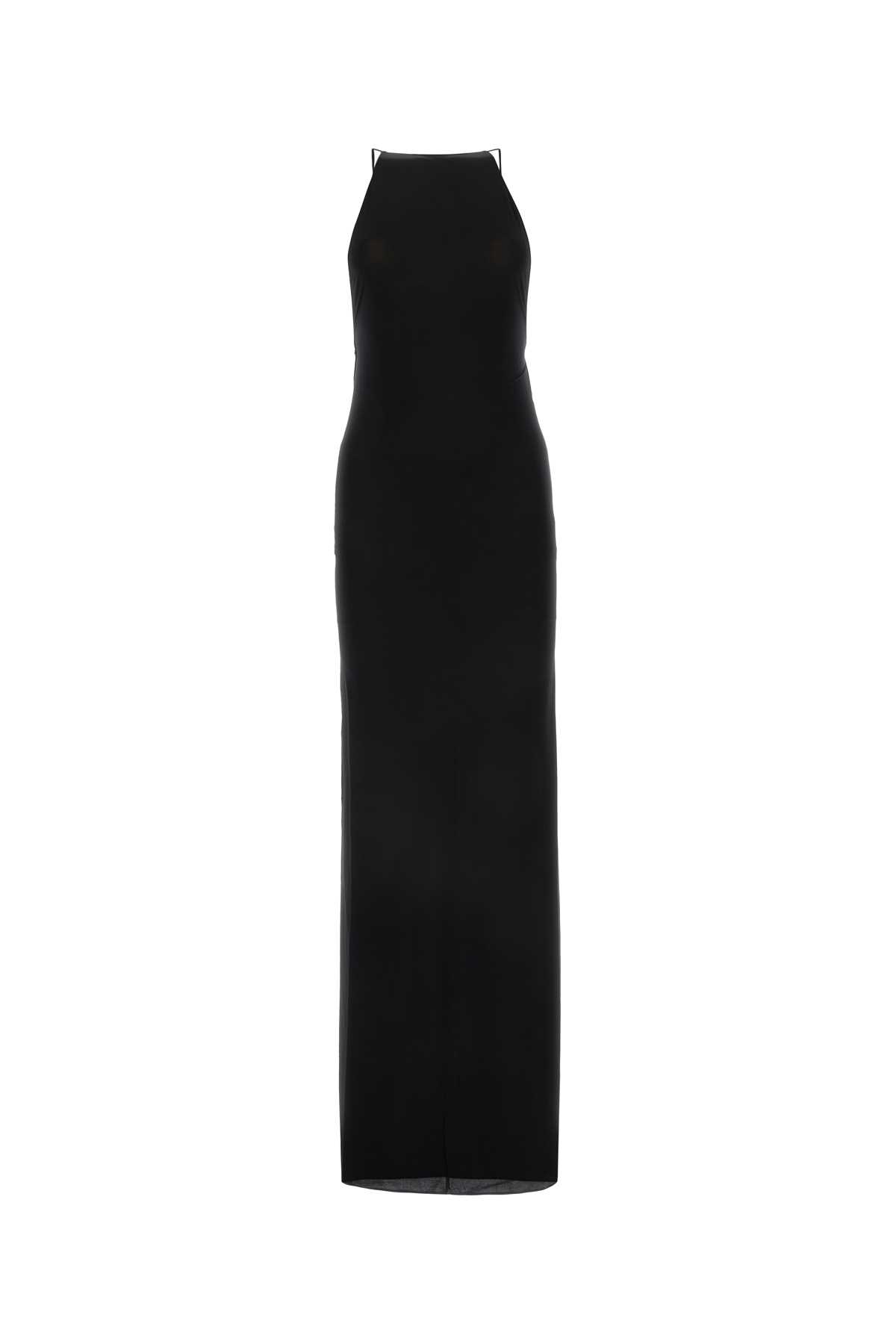 Black Stretch Nylon Triangle Dress