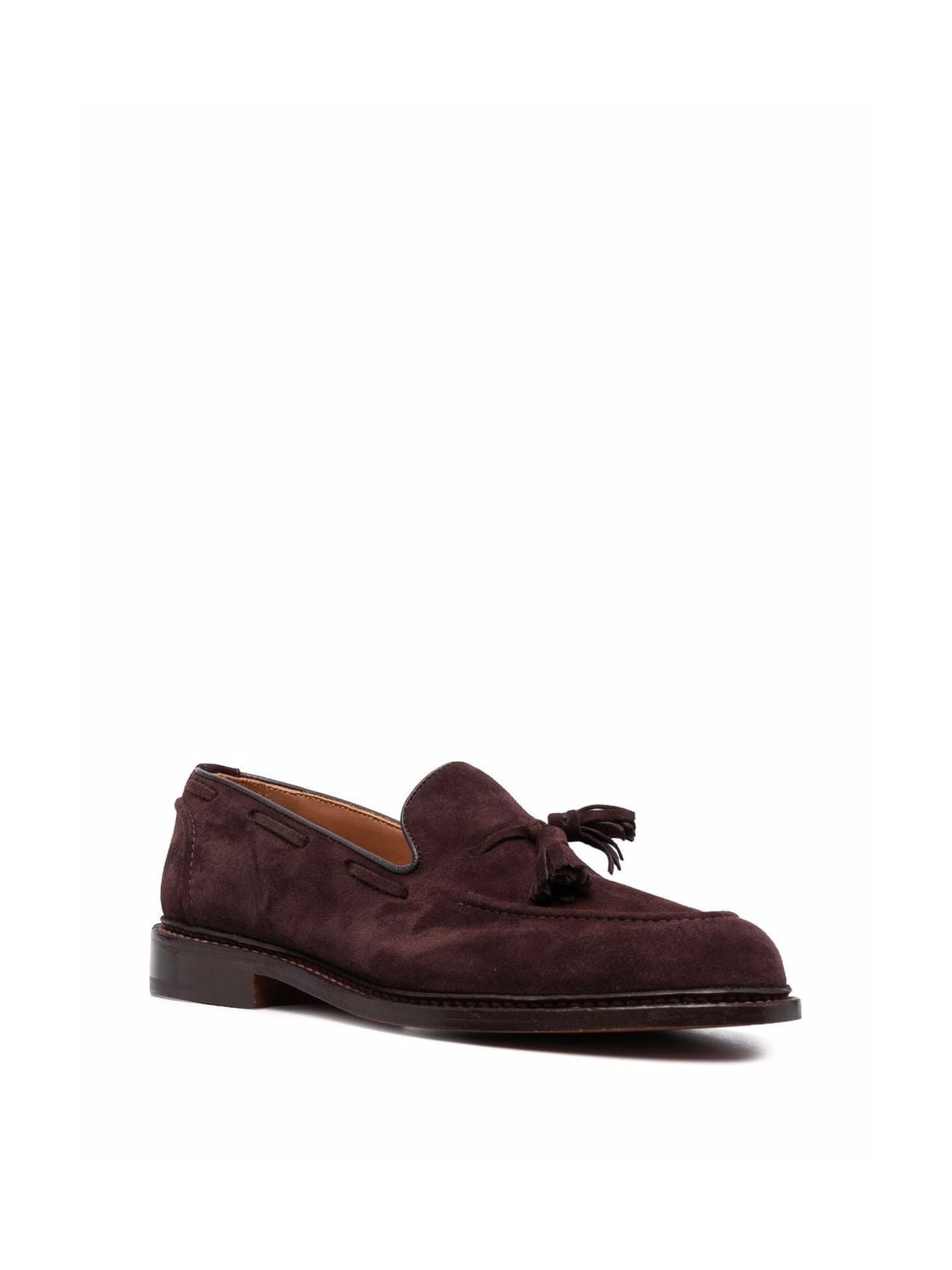 Shop Tricker's Elton Lace Up Castorino Suede Shoes In Coffee