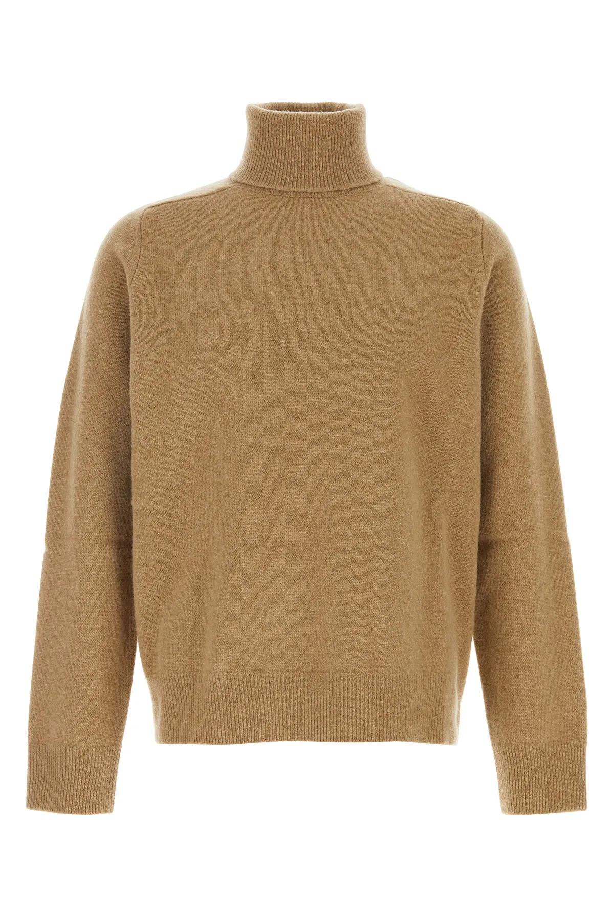 Shop Maison Margiela Camel Wool Sweater In 124m