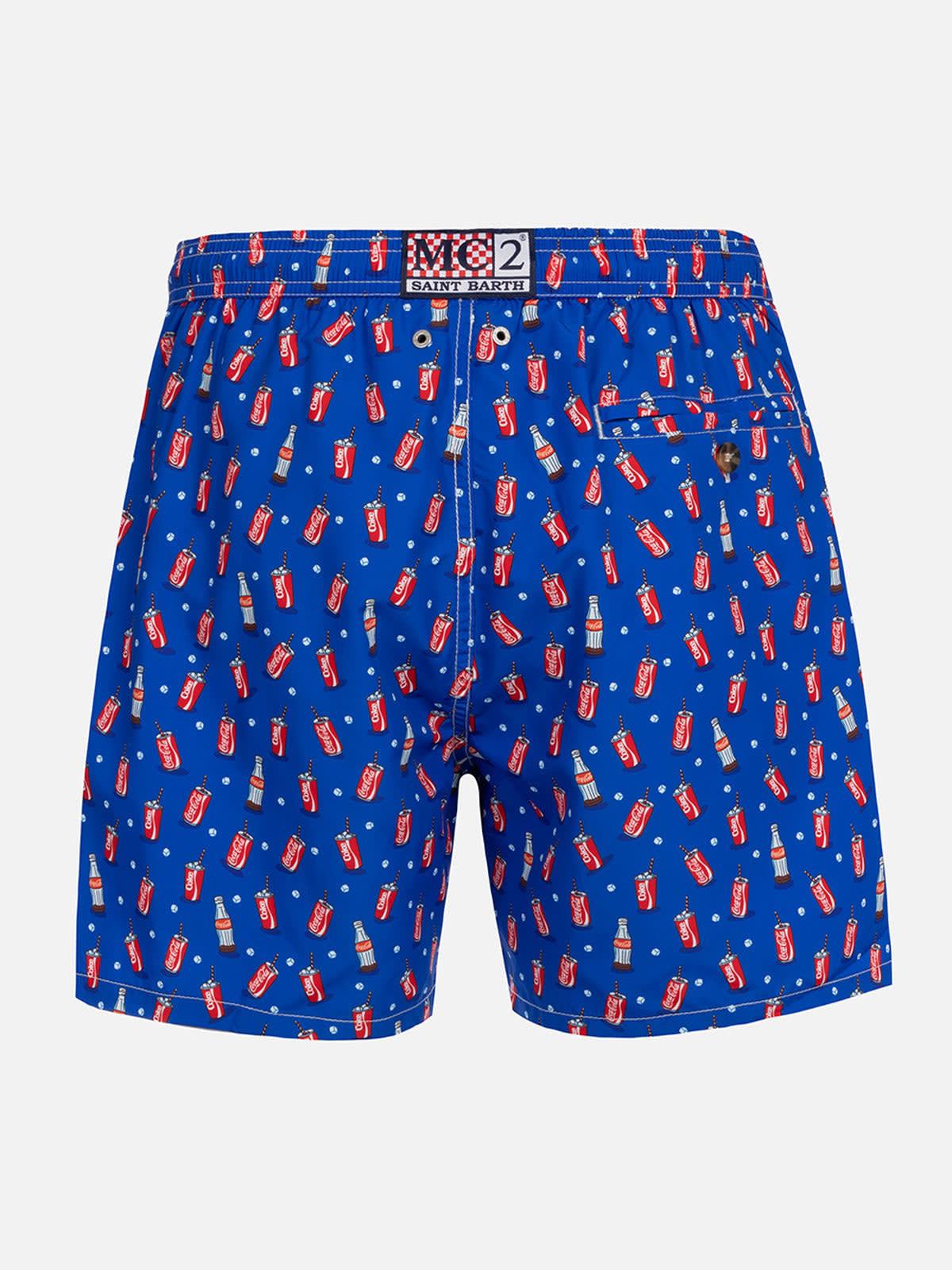 MC2 SAINT BARTH MAN LIGHTWEIGHT FABRIC SWIM-SHORTS LIGHTING MICRO FANTASY WITH COCA COLA PRINT THE COCA COLA COMPANY