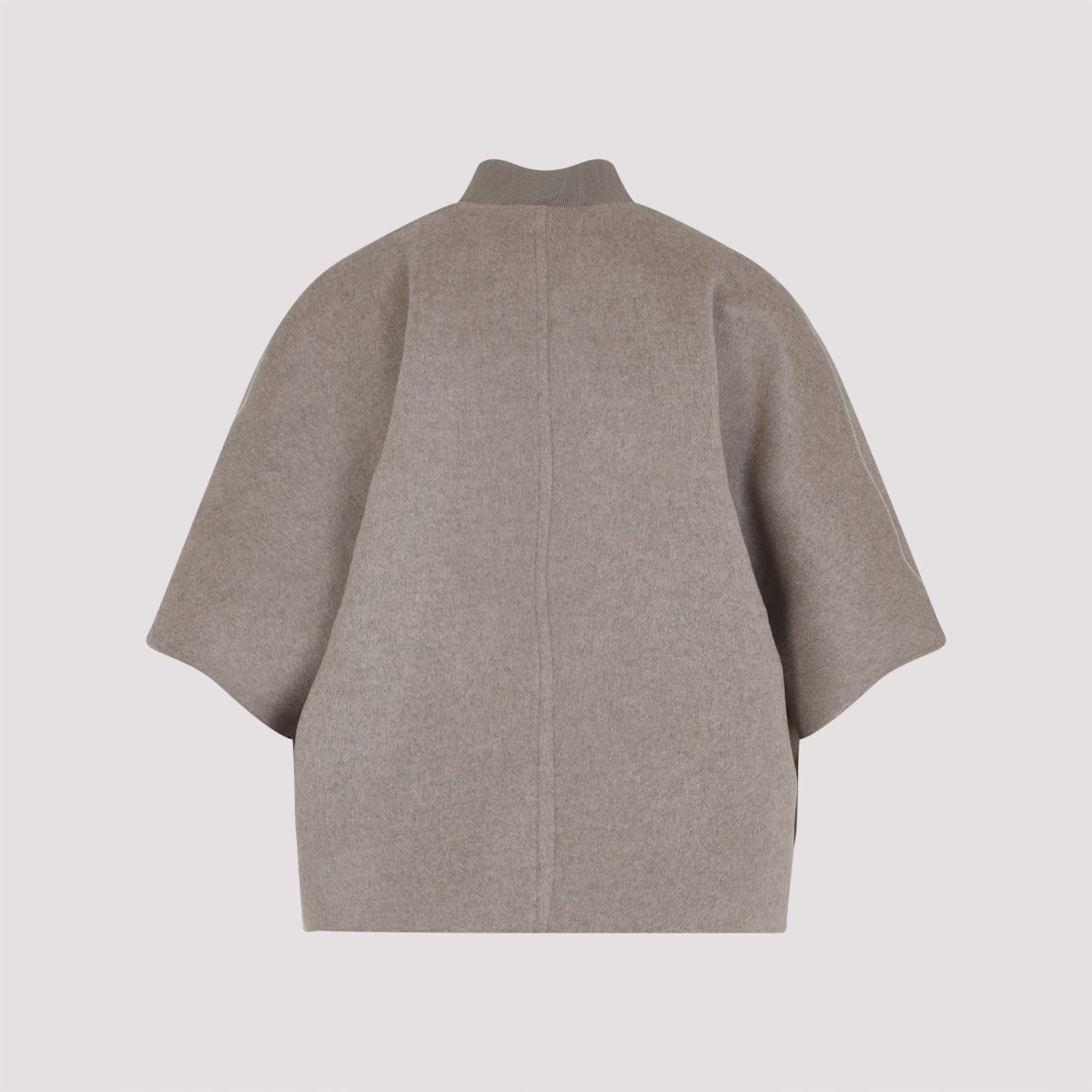 Max Mara Leticia Bomber Cape In Cacha Grey Cashmere In Gray