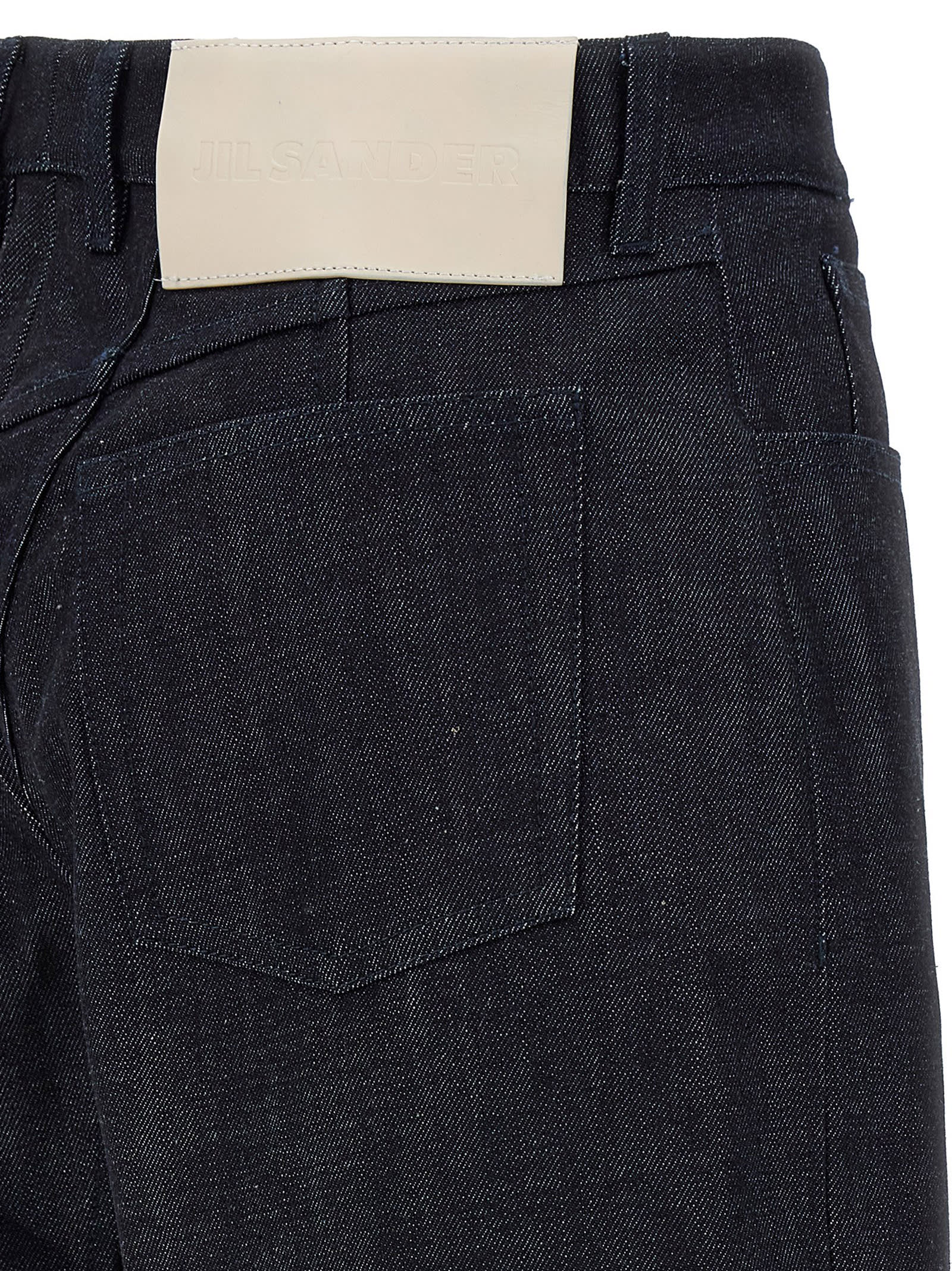 Jil Sander Denim Jeans With Back Pocket And Belt Loops In Black