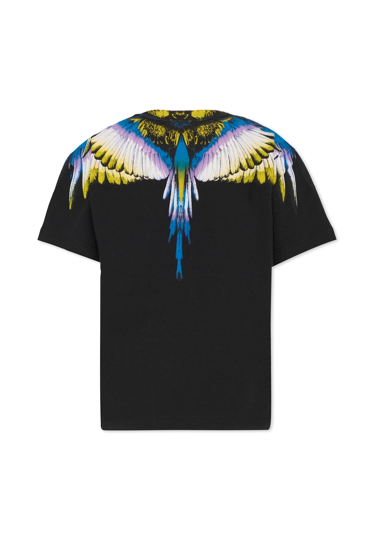 Marcelo Burlon County Of Milan Black T-shirt For Boy With Wings In Black