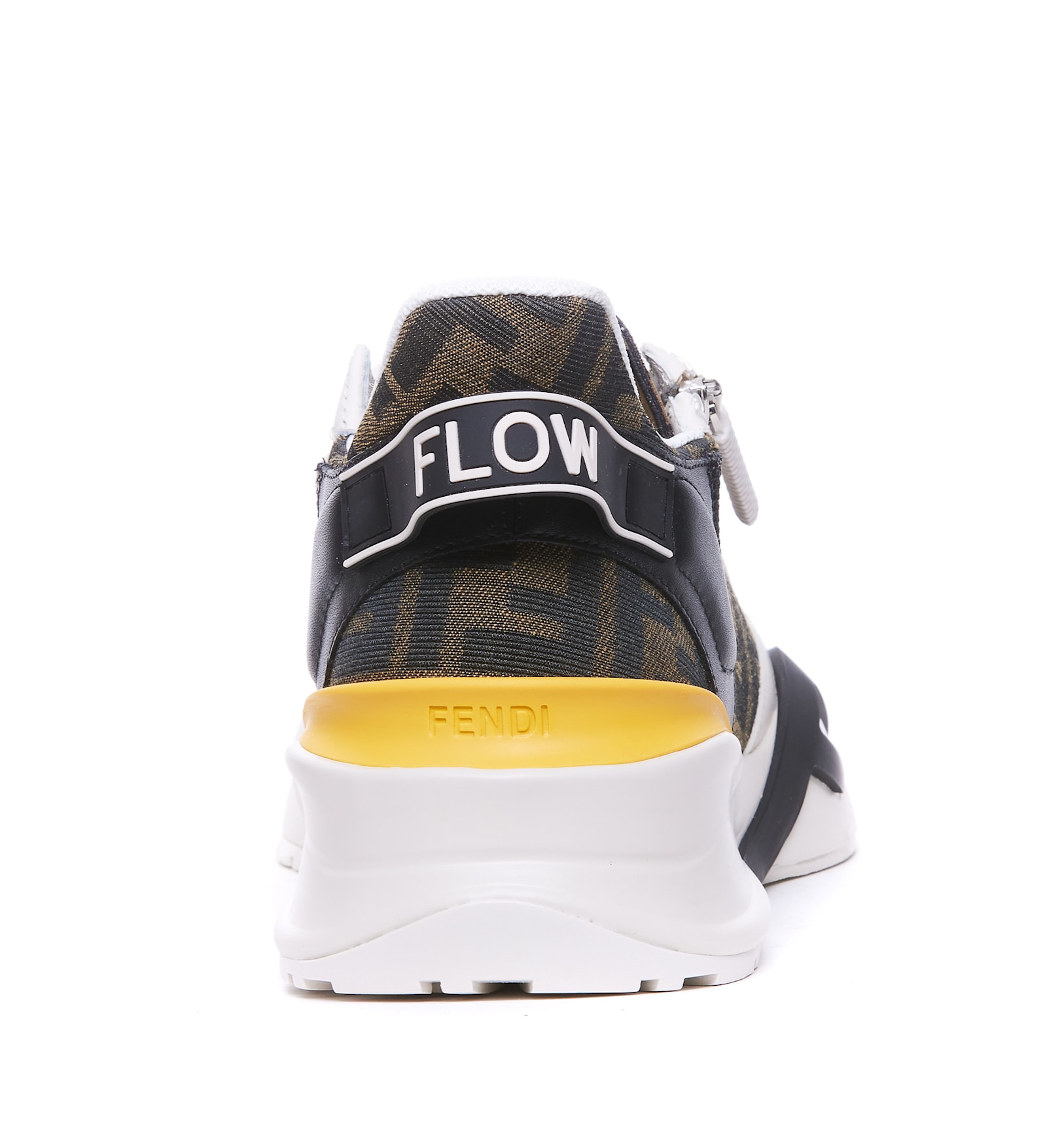 Shop Fendi Flow Sneakers In White