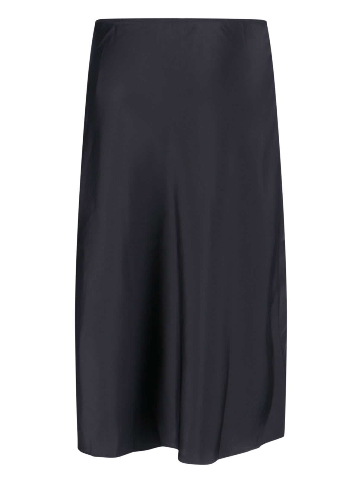 Calvin Klein Lace Detail Midi Length With Side Slit In Black