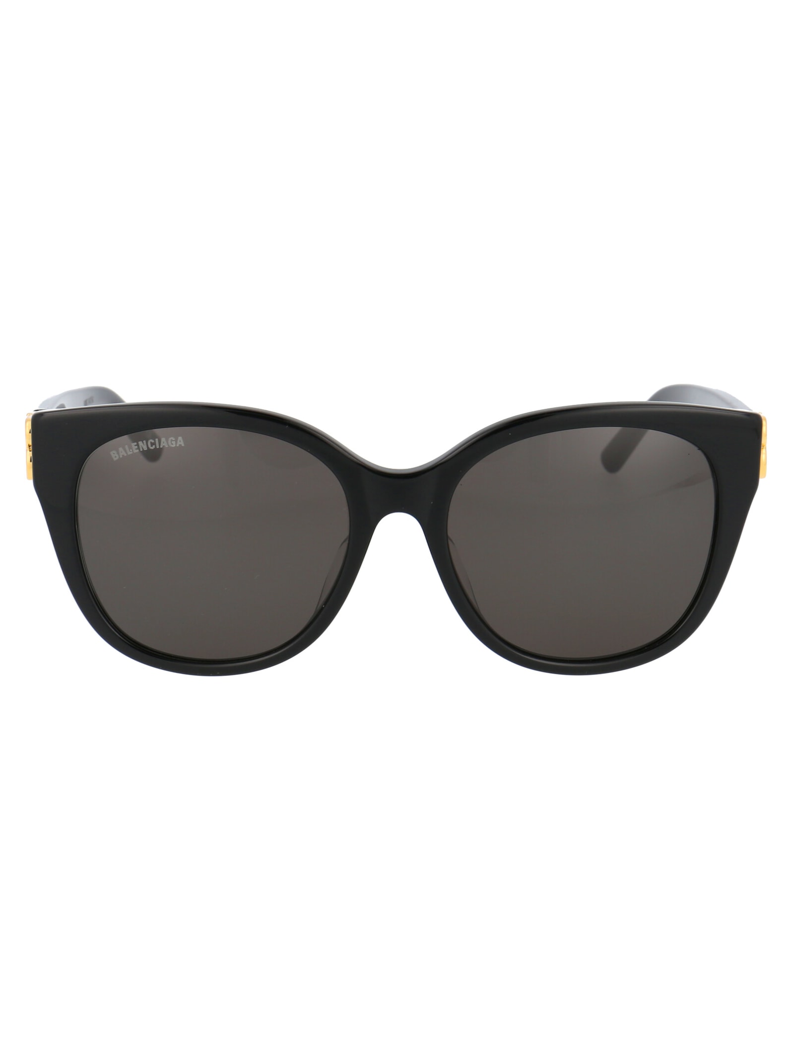 Shop Balenciaga Bb0103sa Sunglasses In 001 Black Gold Grey