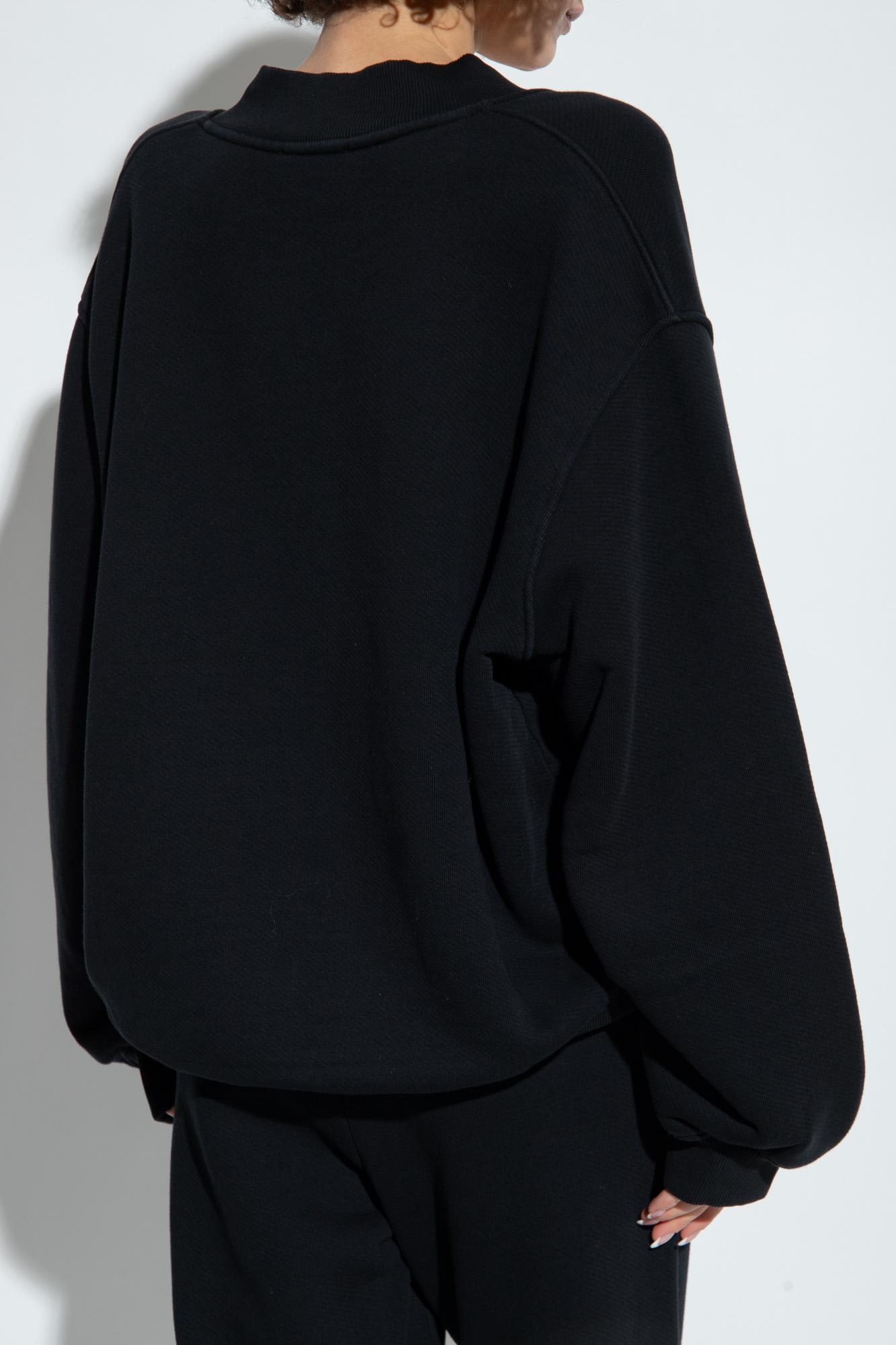 Shop Attico V-neck Sweatshirt In Black