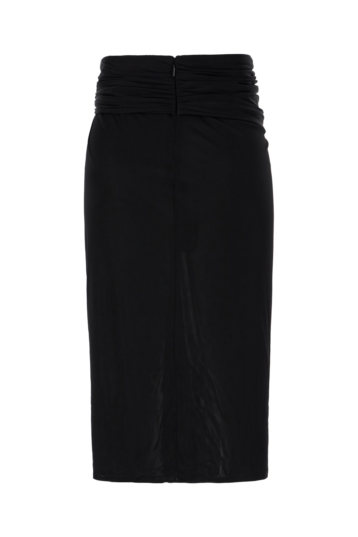 Shop Saint Laurent Black Viscose Skirt In Nero