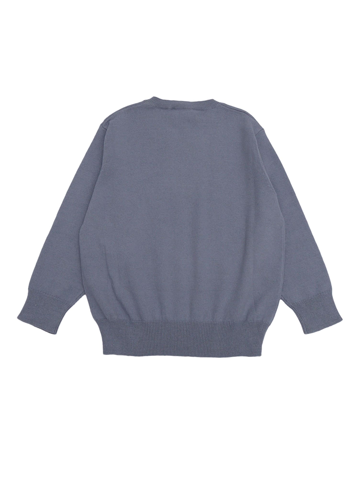 Il Gufo Crew Neck Sweater In Wool In Blue