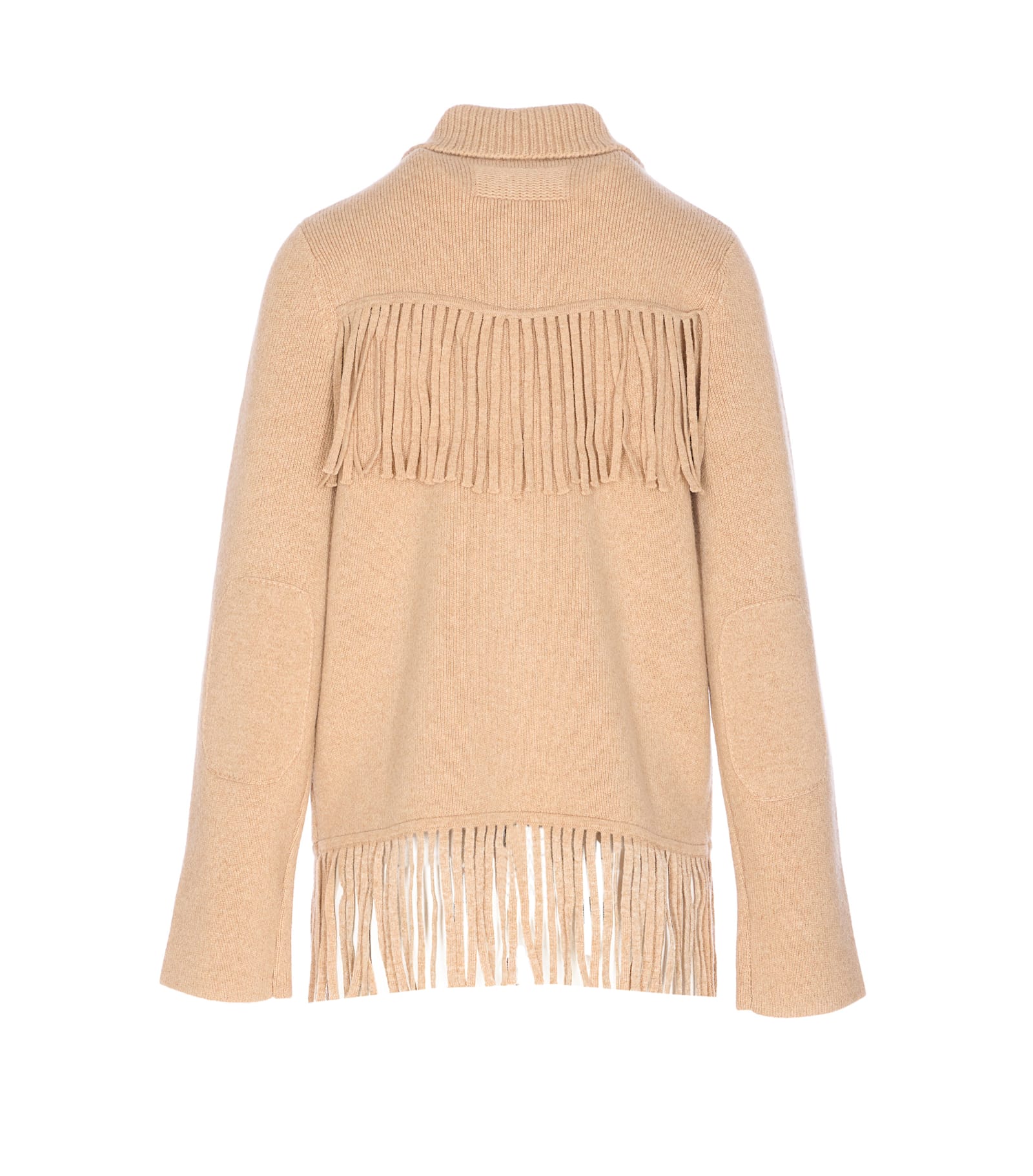 Guest In Residence Western Fringe Wool-blend Cardigan In Neutral