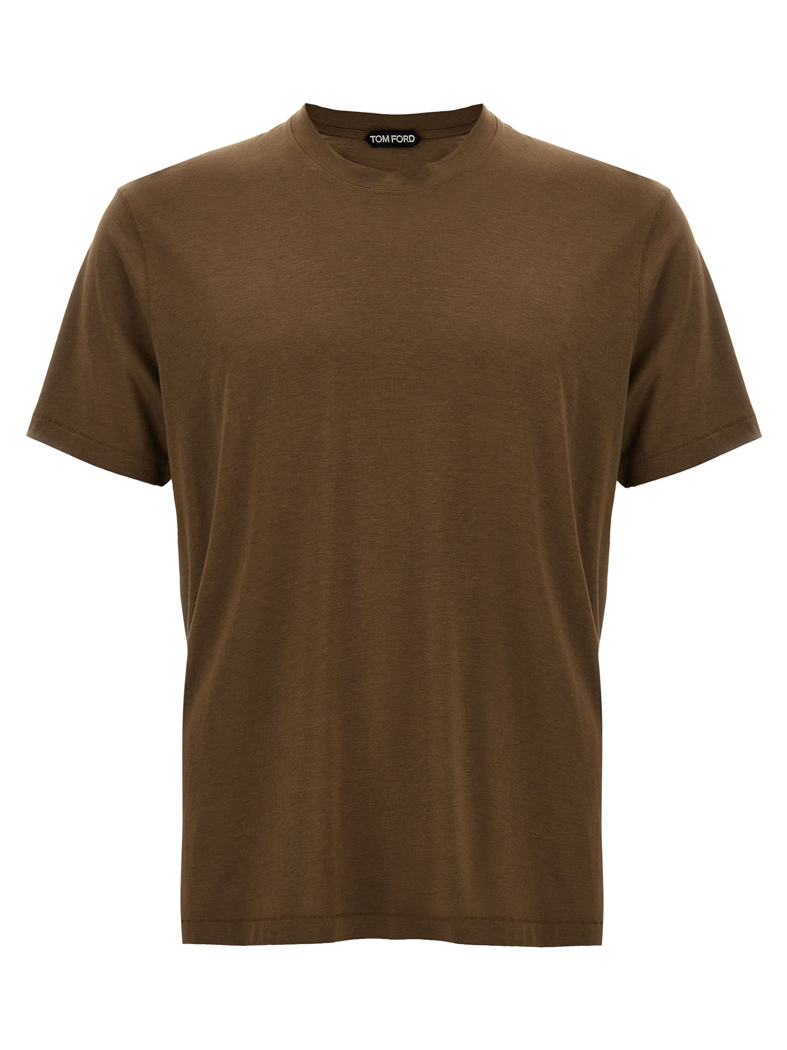 Shop Tom Ford Lyocell Blend T-shirt In Green